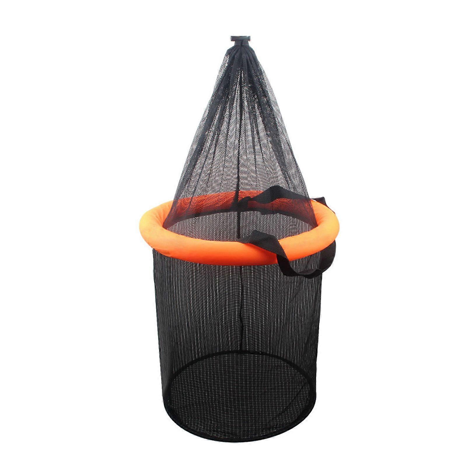 Floating Fishing Net with Handle Large Capacity Heavy Duty Fish Locating Catching Guard Net Fishing Protection Collection Mesh Bag Storage Netting Bas