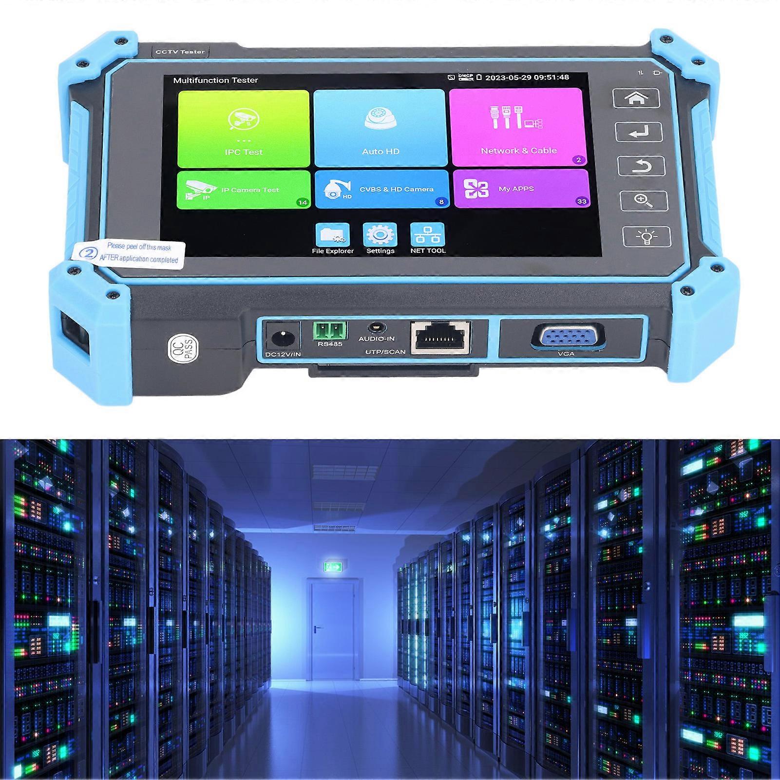 IPC5200Plus Coaxial CCTV Tester 5.4in IPS Touchscreen Automatic HD Video Monitor Tester for AHD CVI TVI VGA