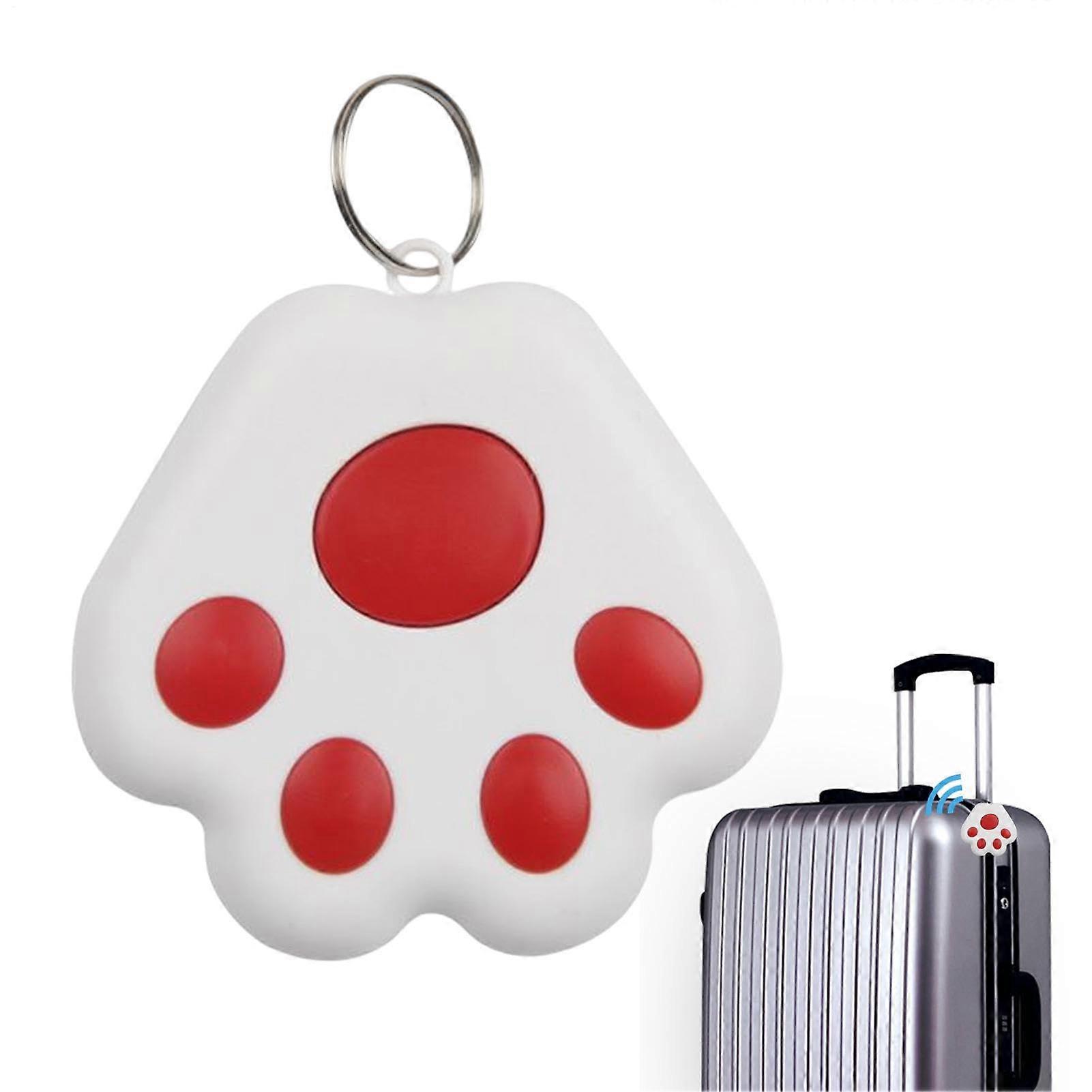 Key Finder Cat Claw Shape, Smart Pet Tracker Tags, RealTime Positioning, Track Lost Items, For Dogs, Cats, Wallets Red