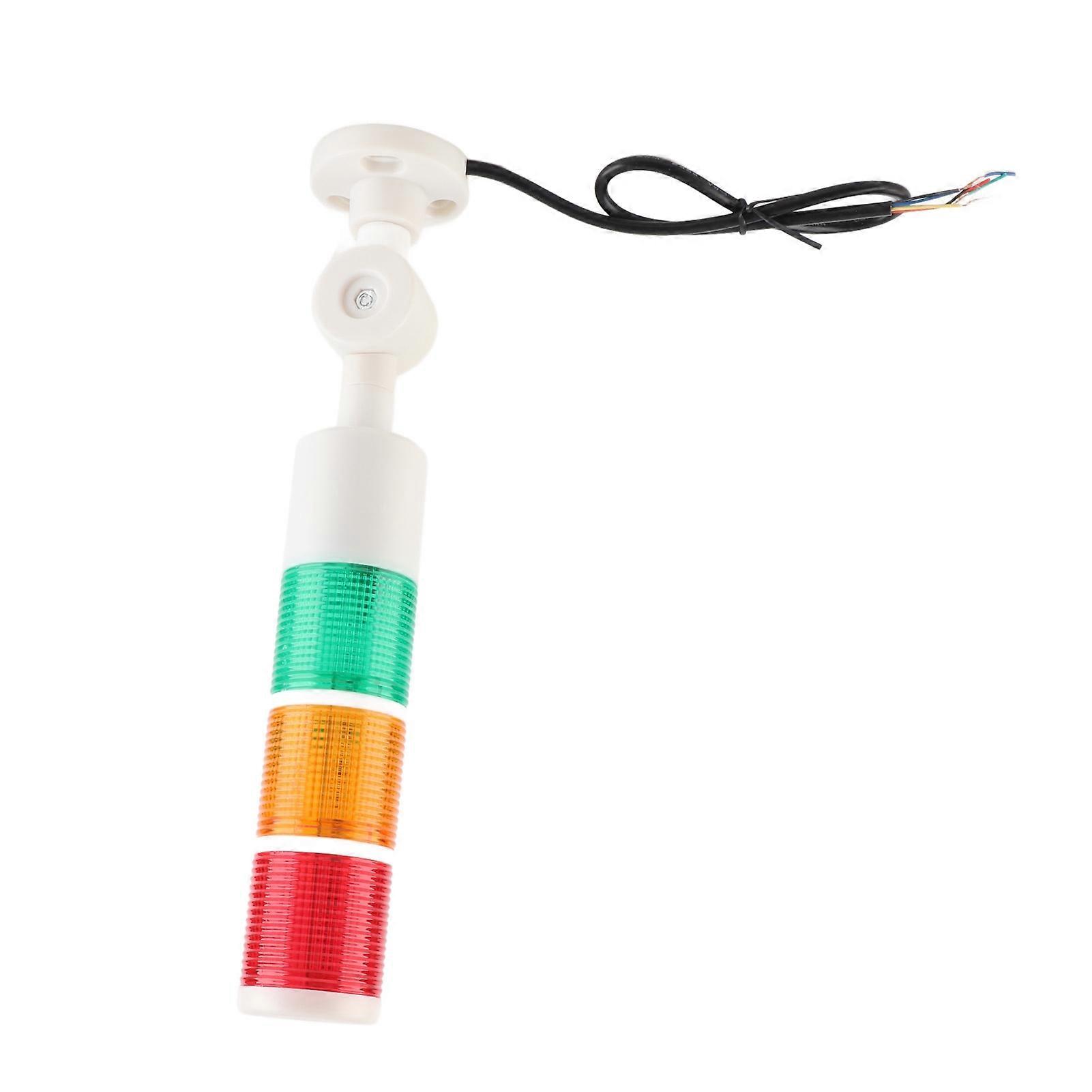LED Signal Tower Light 3 Tier Red Yellow Green IP54 Foldable Industrial Warning Lamp with Buzzer DC24V