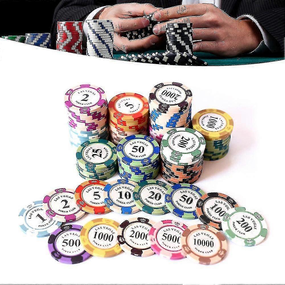 マルチデノミネーションチップポータブルギャンブルチップラスベガスコインカジノ用
