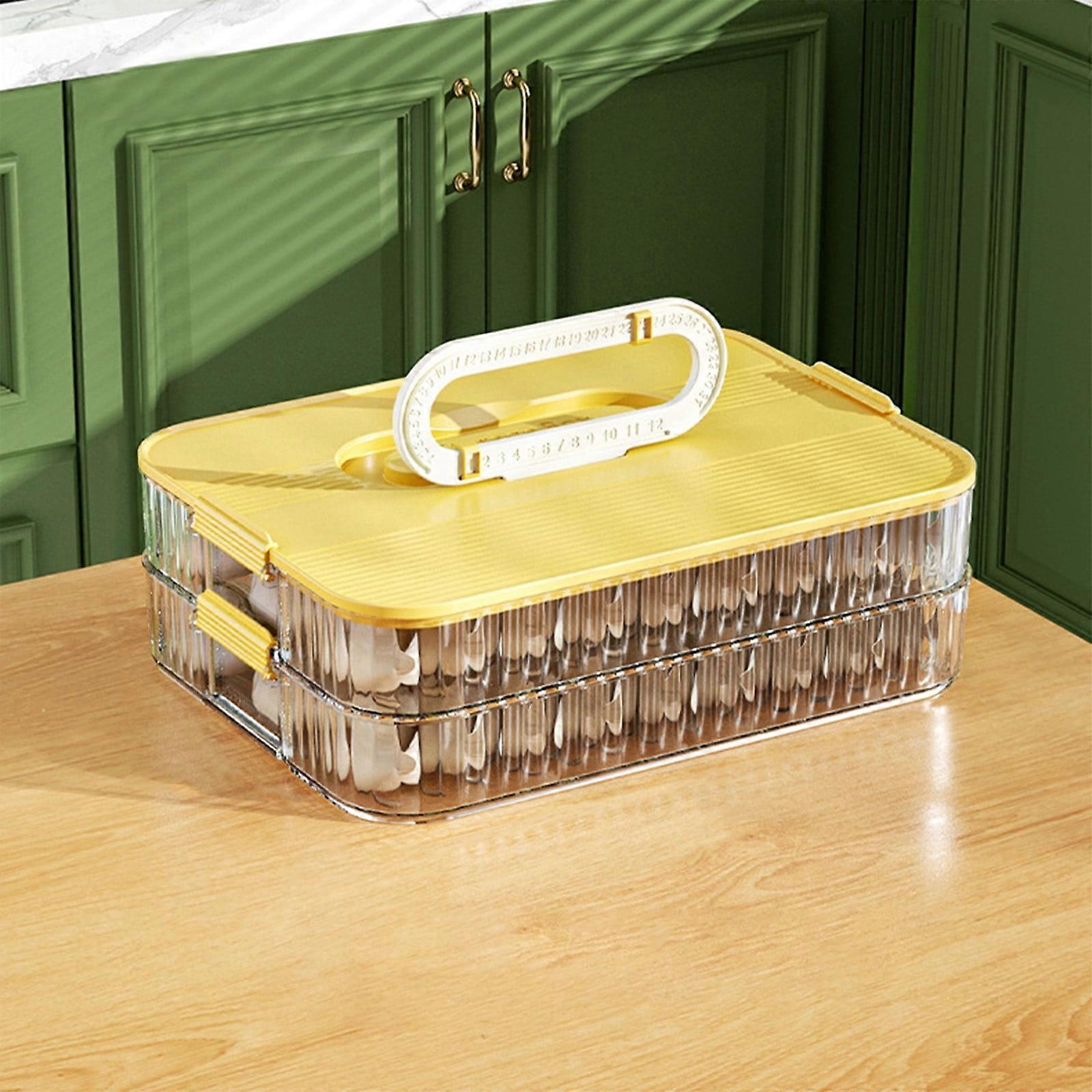 HKUKY Meat Container For Fridge, 2 Layer Lunch Meat Container, Storage Container ,Removable Fridge, Meat Container