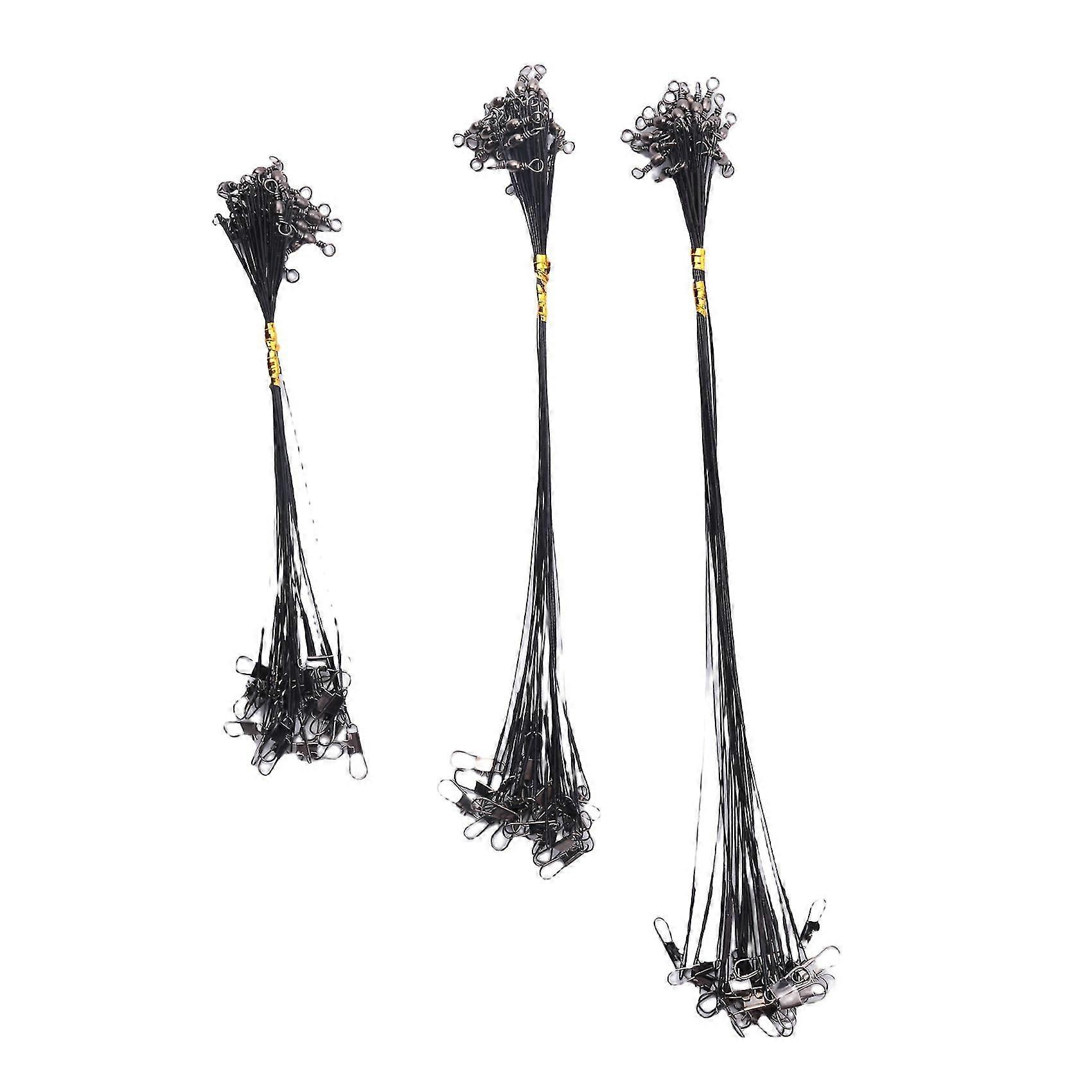 72pcs αντι-δάγκωμα αλιείας καλωδίων δολωμάτων ιχνών ηγετών περιστρεφόμενες περιστρεφόμενες από ανοξείδωτο χάλυβα για την κλώση-haoyi