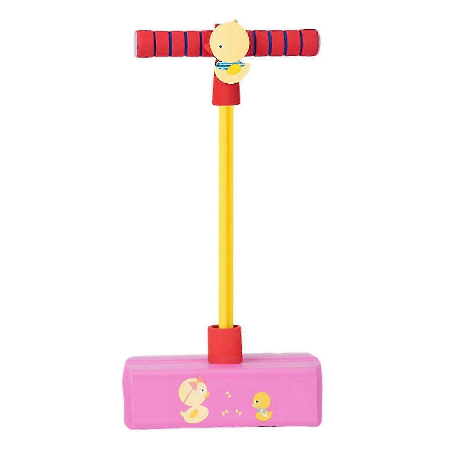 Frog Jumping Pole Toy Flashy Fun Enhance Coordination Height Growth with Luminous Handles Bouncing Pole for Kids