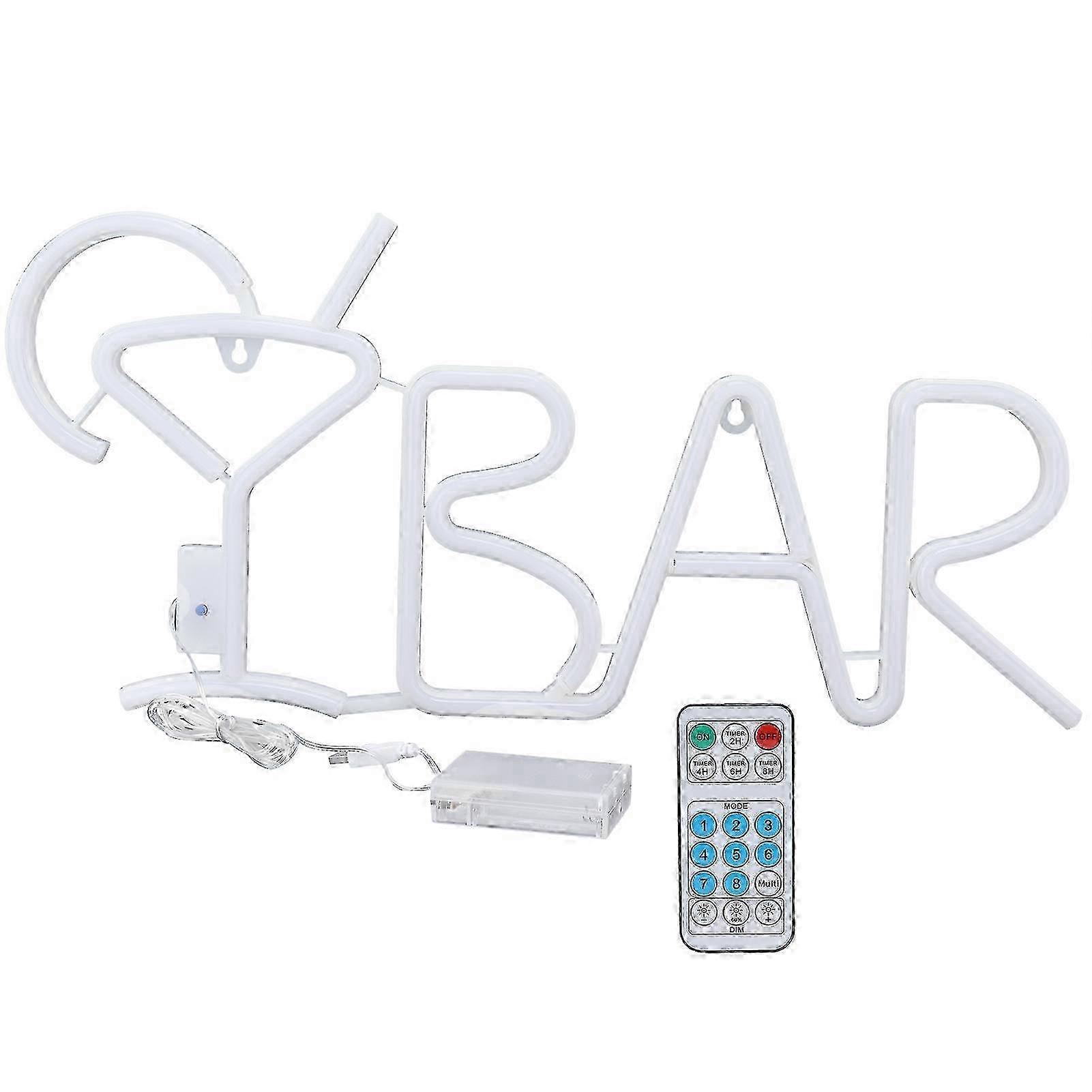BAR Neon Lamp LED Neon Sign 8 Lighting Mode with Remote Control for Home Bar Birthday Party