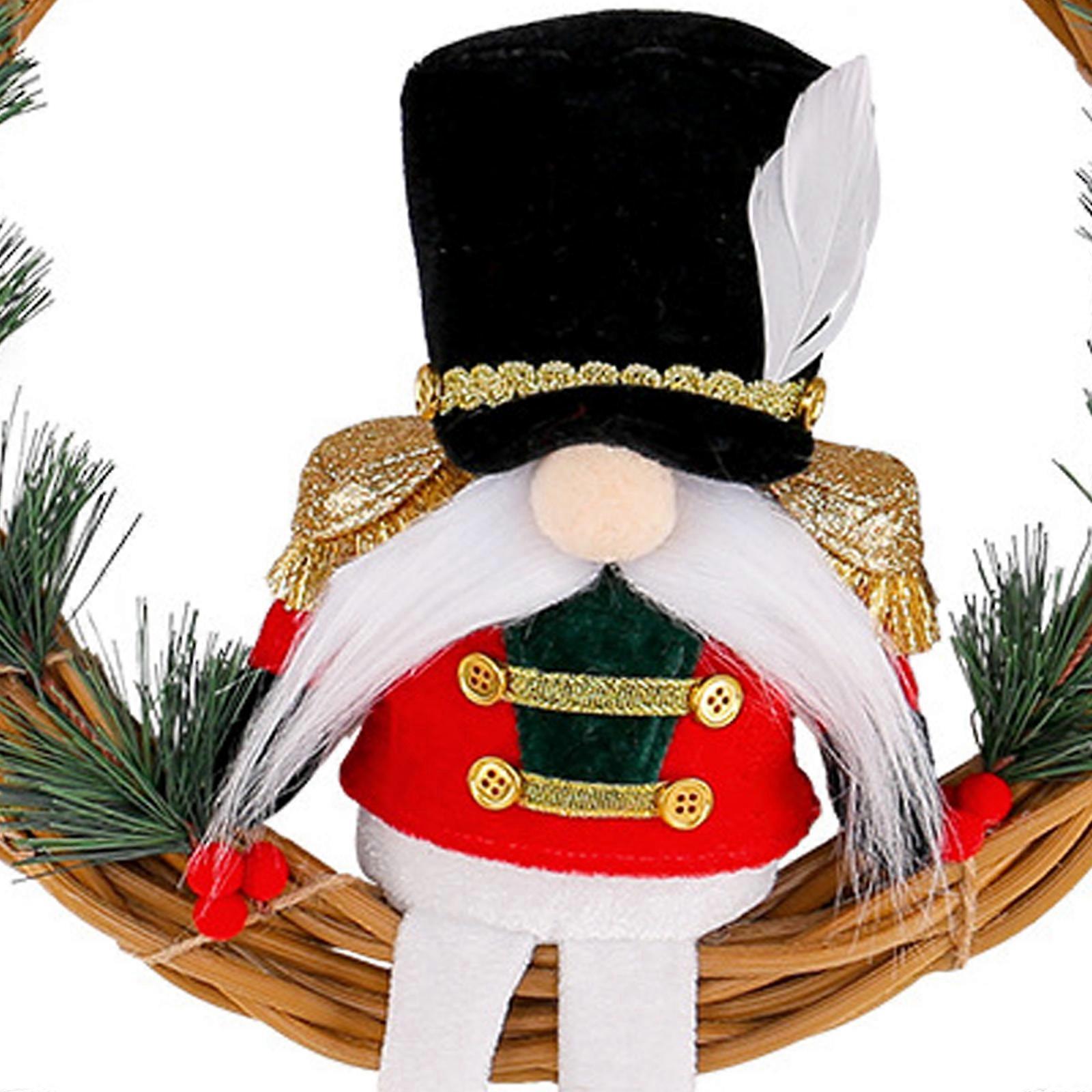 Festival Welcome Sign Wreath With User Friendly Rattan Construction And Washable Fabric Accent For Indoor Use  White