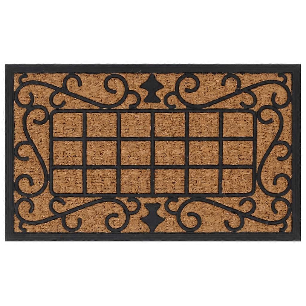Doormat Rectangular 45x75 cm Rubber and Coconut Fiber