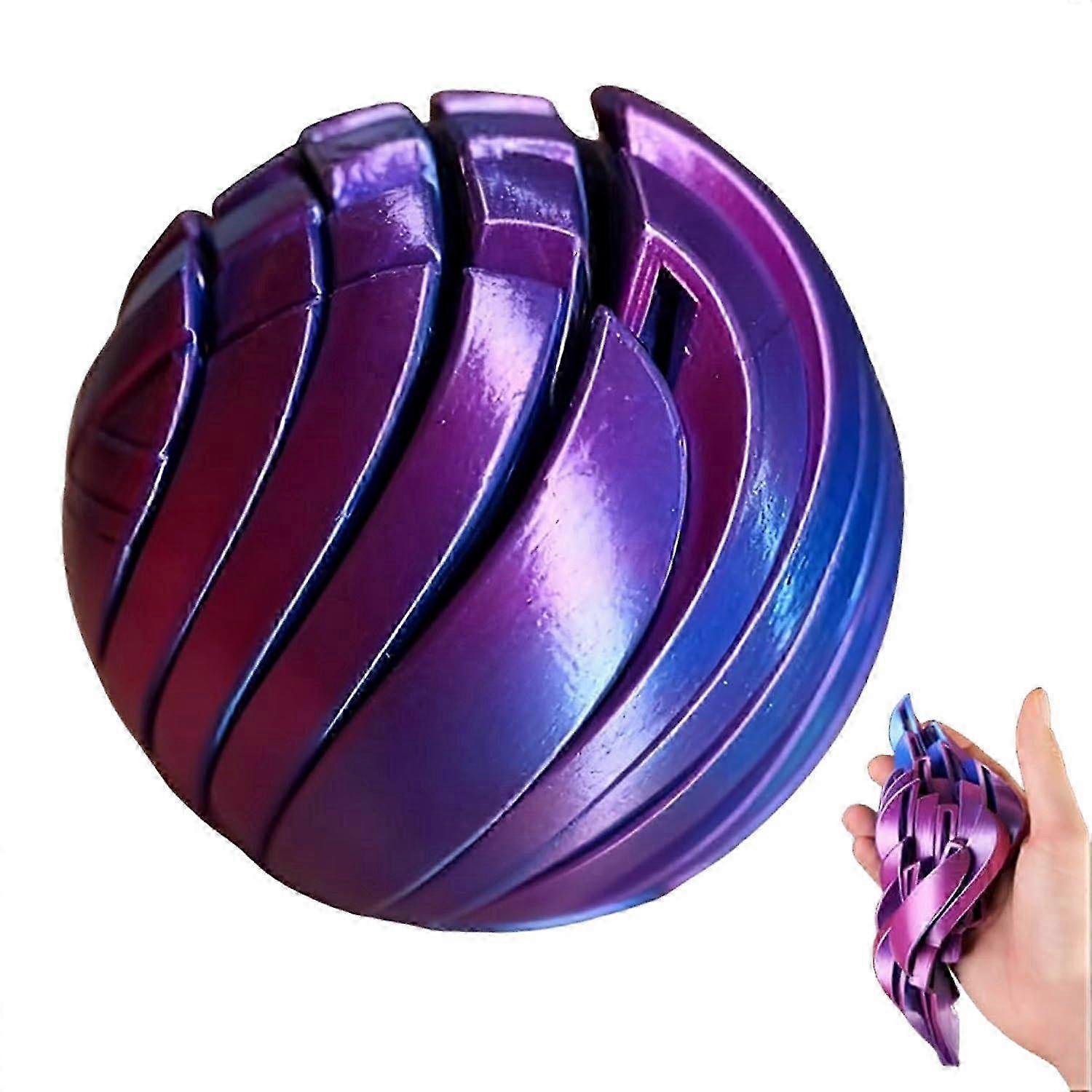 25-26 3D-tryckt slemboll, fidgetleksak, bärbar ångestlindrande deformationsväxelboll, sensorisk leksak för barn och vuxna med ADHD