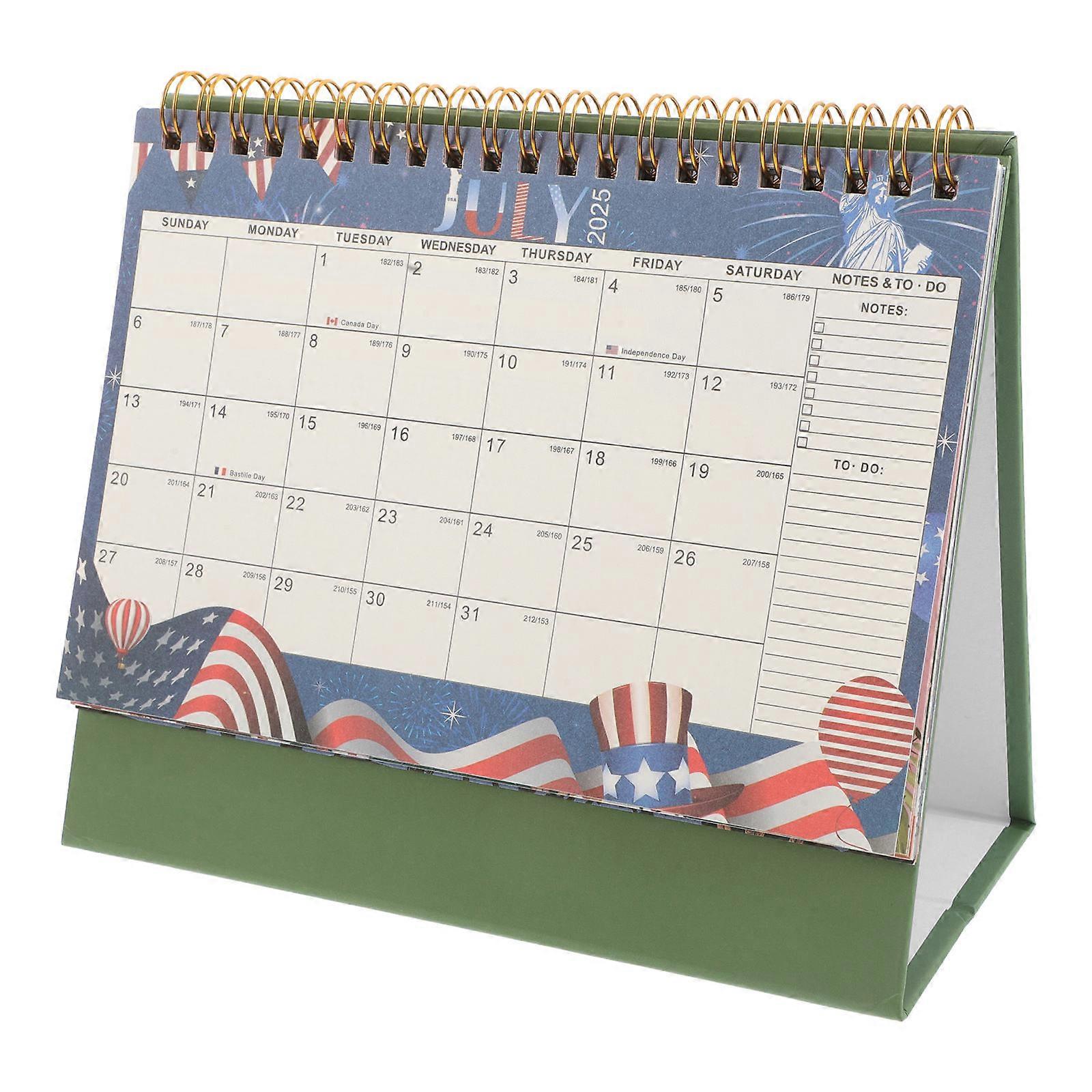 Compact Mini Desk Calendar 2026 for Reminding Use with Monthly Planner