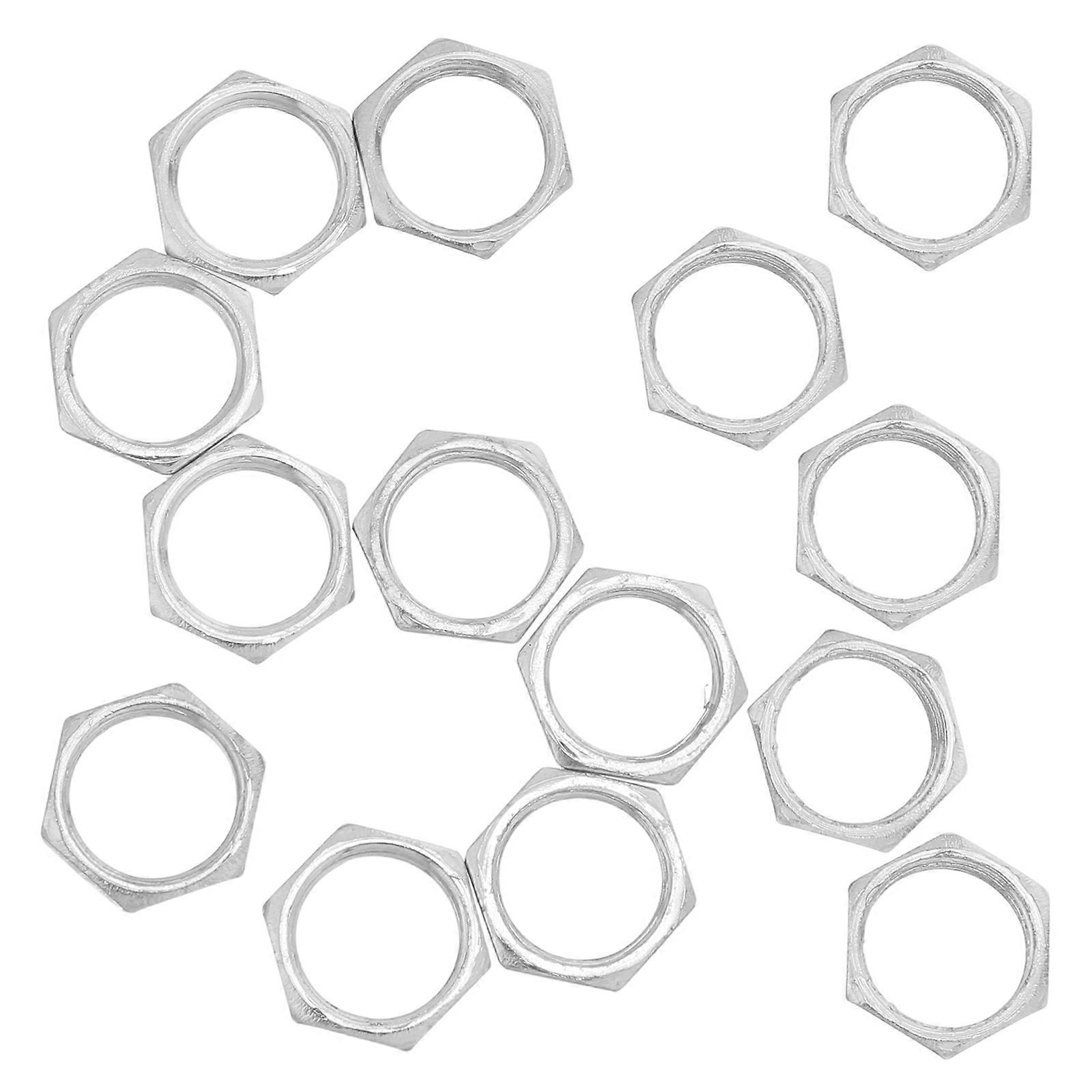 Electronic Hexagon Nuts Carbon Steel for Precision Assembly 100Pcs Flat Head Fasteners