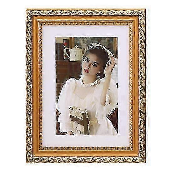 w Yousheng Vintage Photo Frame European Style Photo Frame with Back Hook Shatterproof Tabletop Picture Frame for Home Office Decor