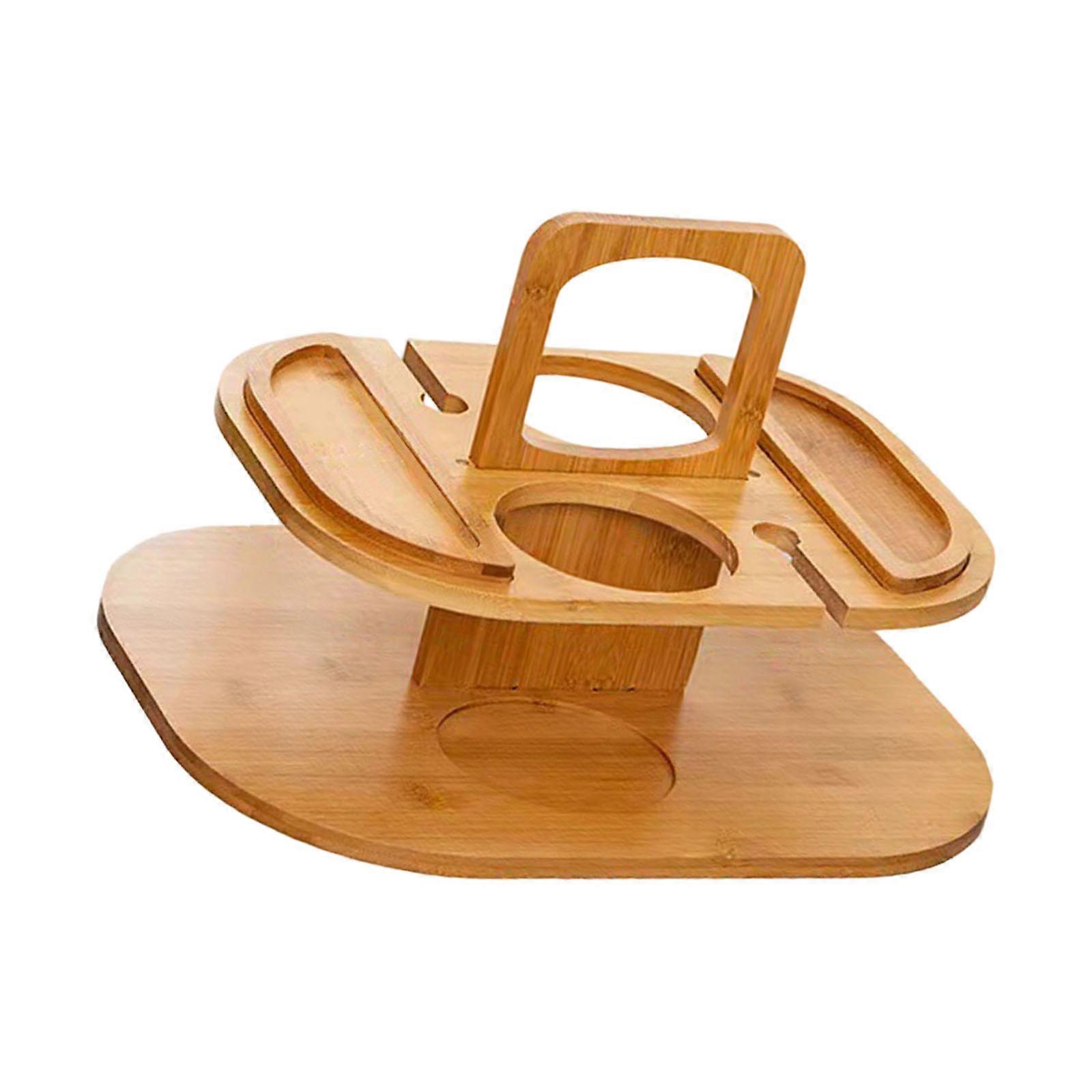 Foldable Wine And Fruit Organiser Detachable Portable Wooden Storage Table For Outdoor Picnics And Gatherings Multicolor