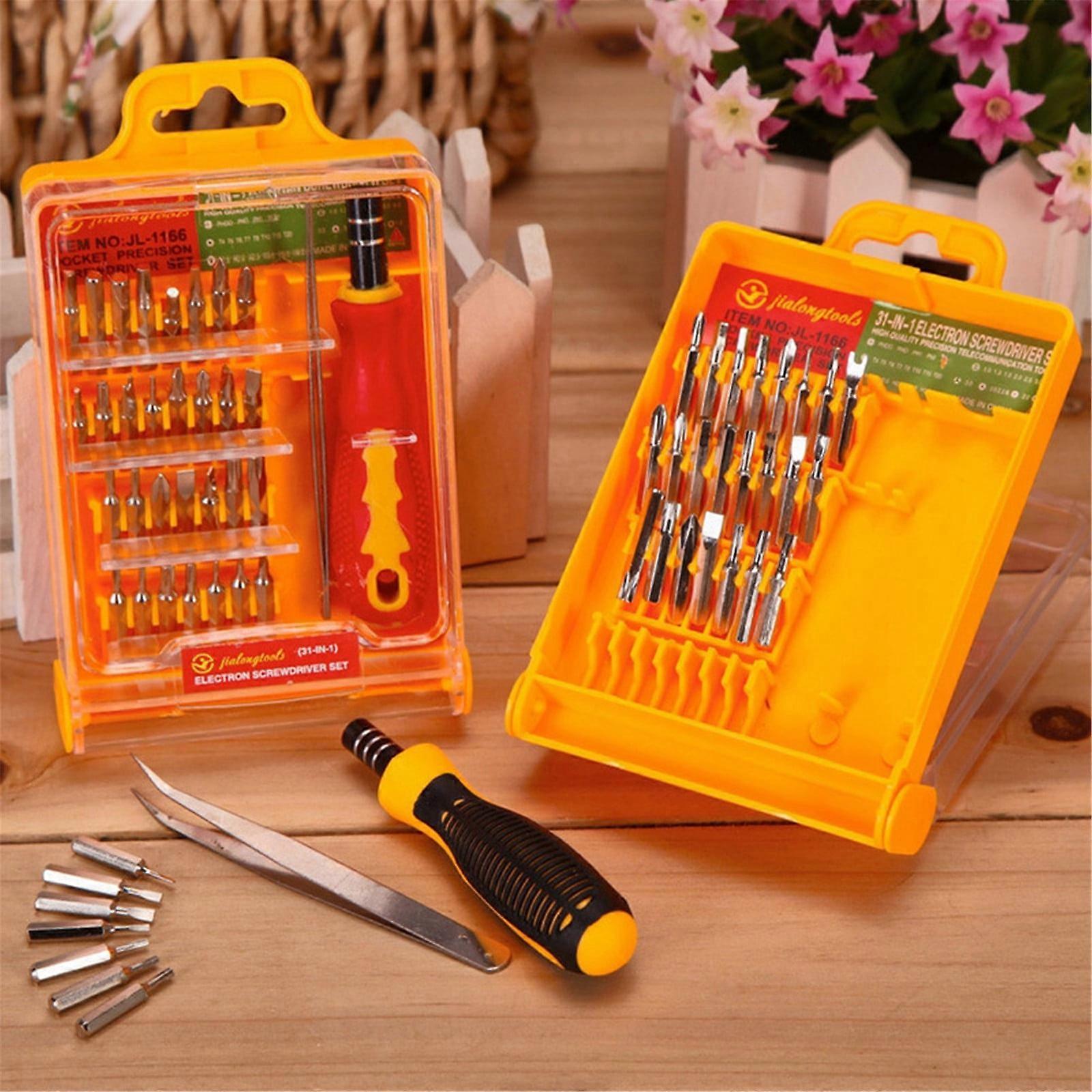 YiFudd 32 In 1 Multi-Bit Precision Screwdriver Tweezer Phone Repair Tool Opening
