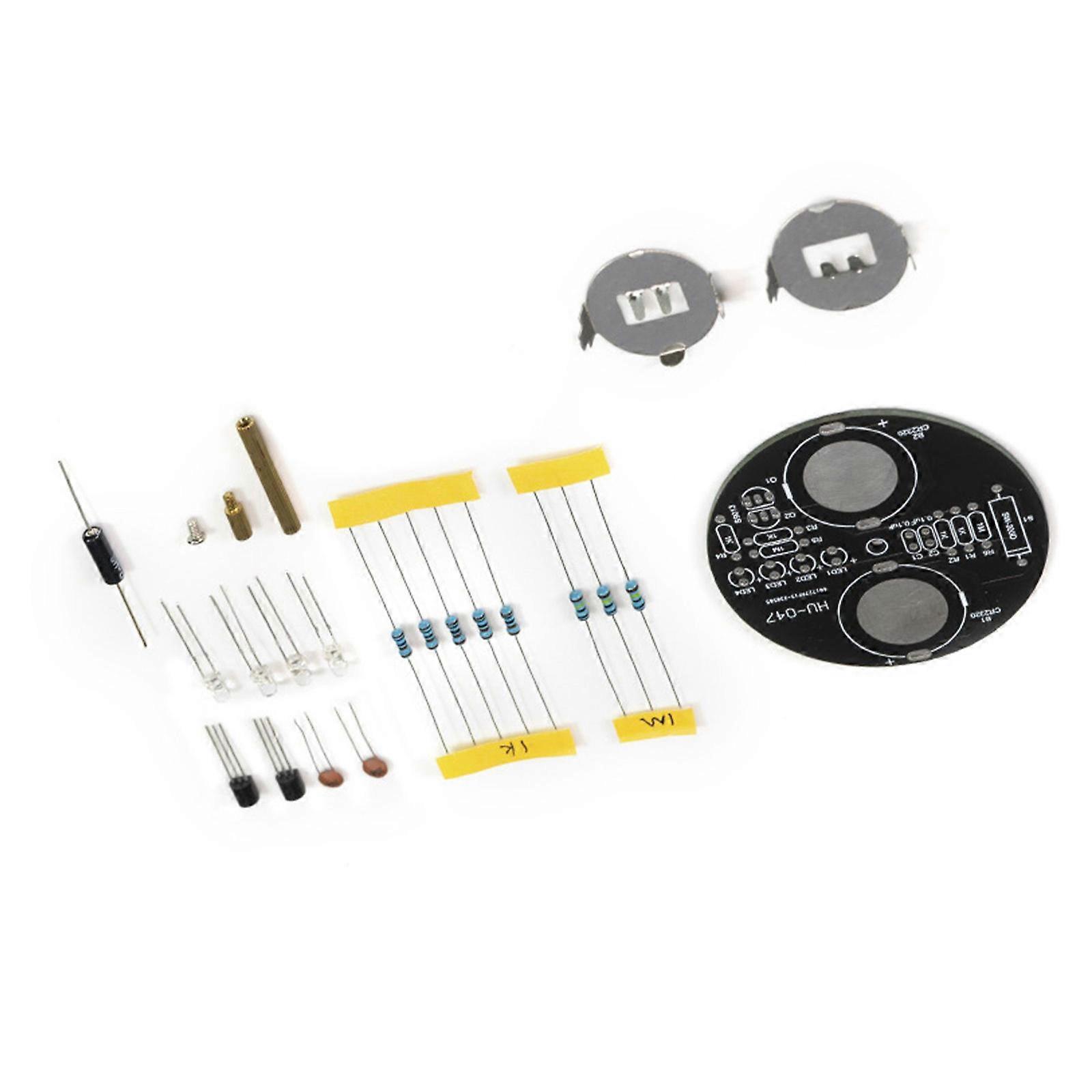 LED Gyro DIY Welding Kit Rotating Lamp Light LED Spin Top Fun DIY Electronics Project for Children Soldering Practice Multicolor