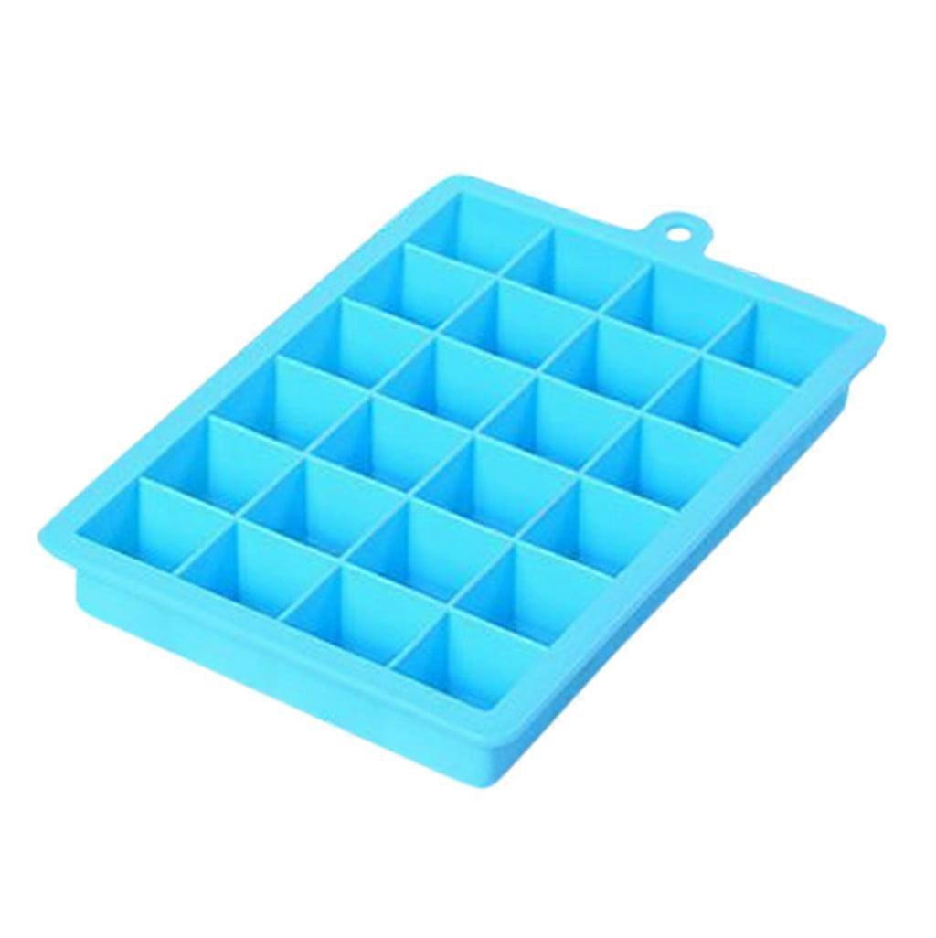 Kcavykas Ice Cube Tray with Lid - 24-Cube Silicone Ice Maker, Spill-Resistant, BPA Free, Dishwasher Safe, Compatible with standard freezers