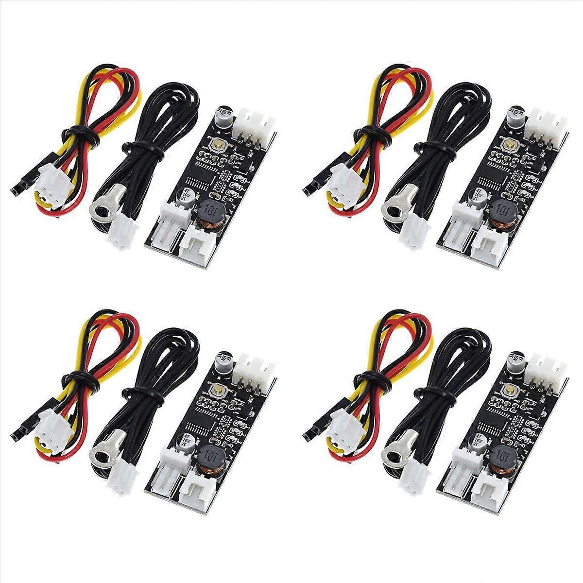 4X Single 12V 0.8A DC PWM 2-3 Wire Fan Temperature Control Speed Controller Chassis Computer Noise R