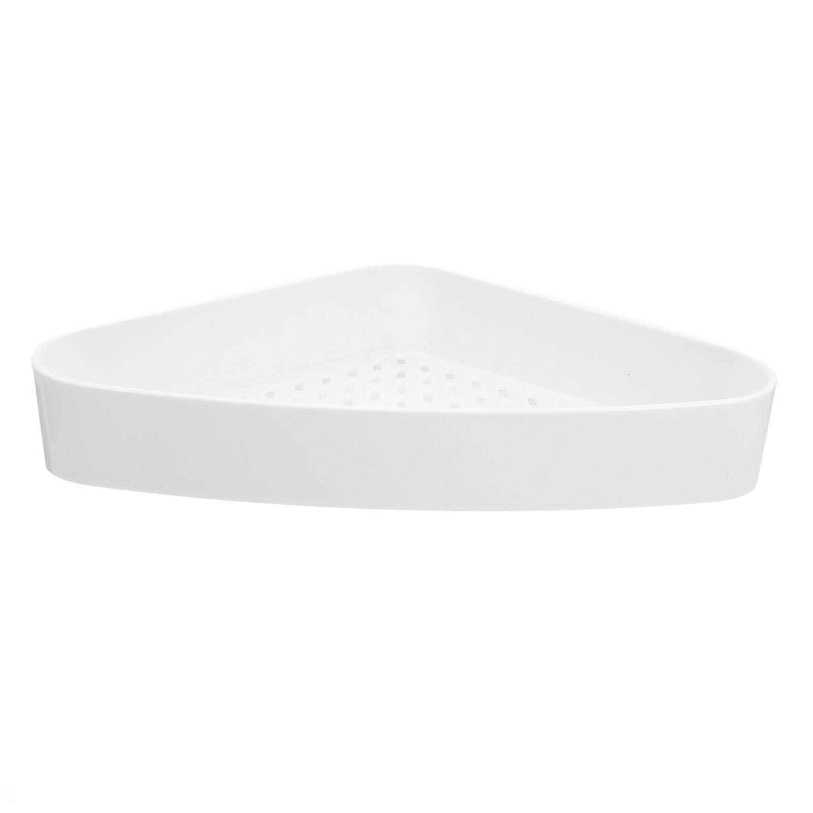 Bathroom Corner Rack Wall Storage Rack for Storage 1Pcs White Material