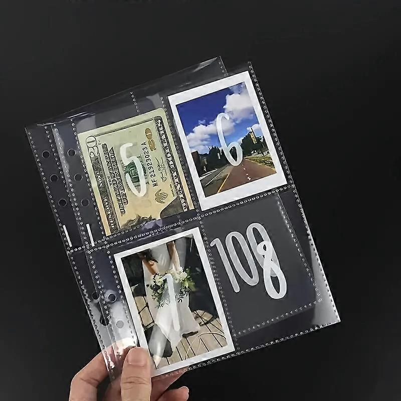 Cash Stuffing Envelopes Money Saving Challenge Replacement A5 Binder Inserts Clear Money Envelopes for Cash