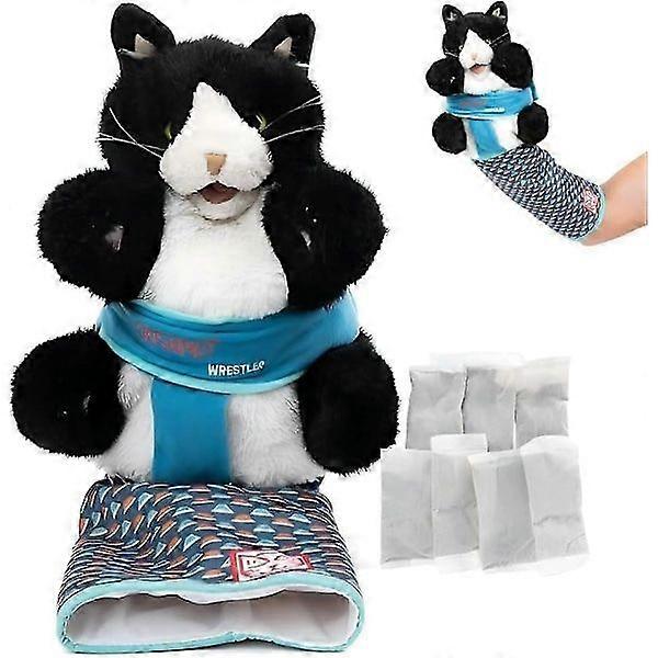 Cat Puppet Wrestler, Cat Hand Puppets Plush Animal Toys, with Tough Padding for Safe Interactive Play, for Training and Exercise Sessions that Combat 