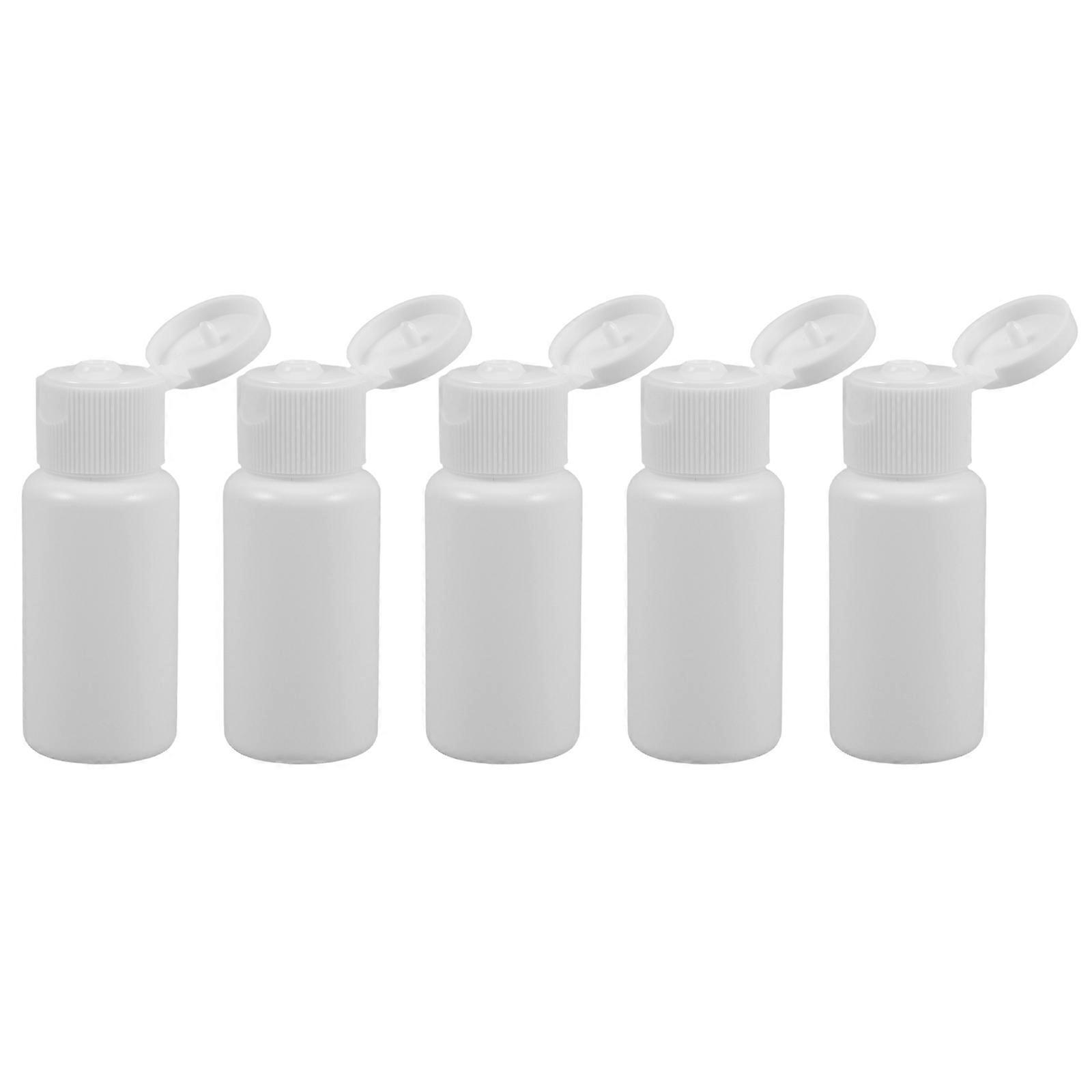 Cosmetic Plastic Bottles with Flip Cap for Storage 5Pcs Refillable Containers