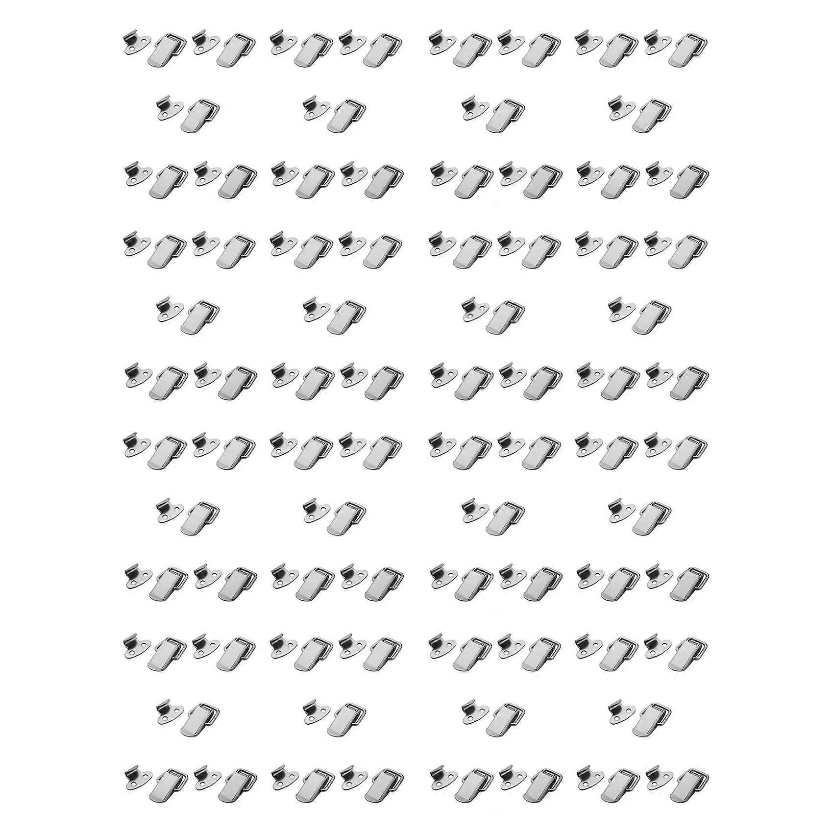 80Pcs Cabinet Spring Loaded Iron Straight Loop Toggle Latch 45Mm Length