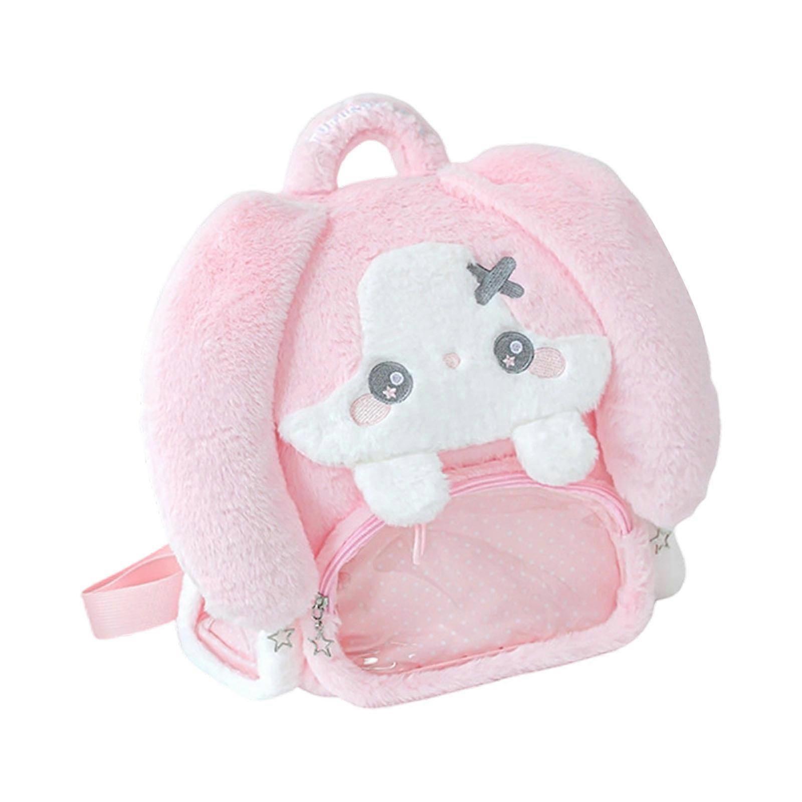 Waterproof Plush PVC Backpack with Drawstring Closure Featuring Three Compartment Organization Comfortable Multicolor