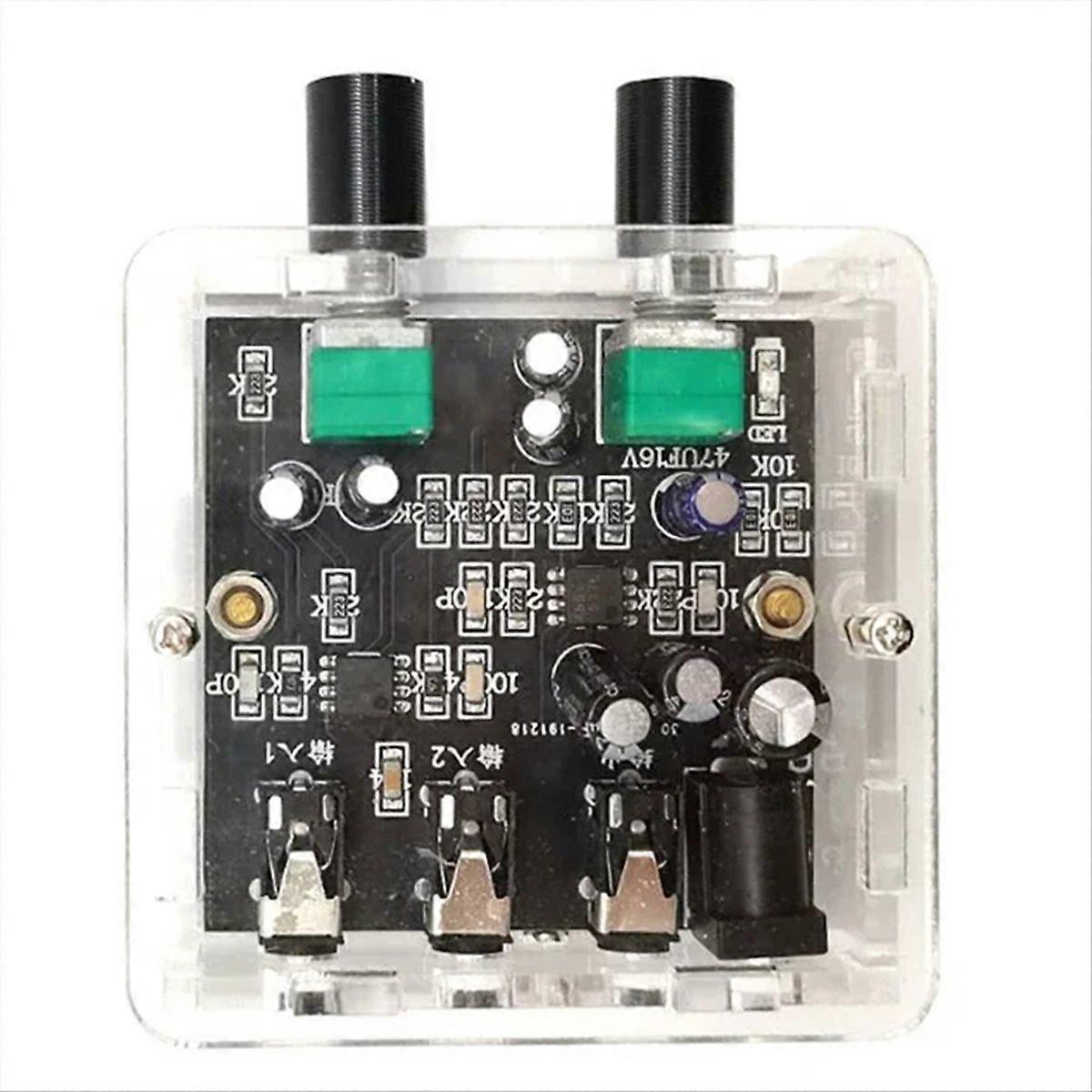 Table de mixage audio stéréo 2 voies 2 canaux 2 entrées 1 sortie