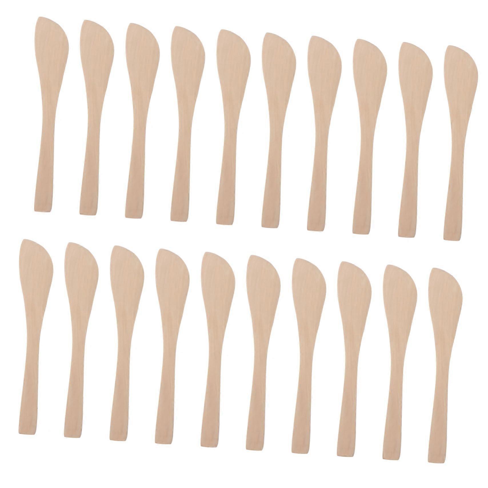20pcs Wooden Kitchen Utensils Set with Butter and Jam Spreaders, EcoFriendly Multipurpose Tools