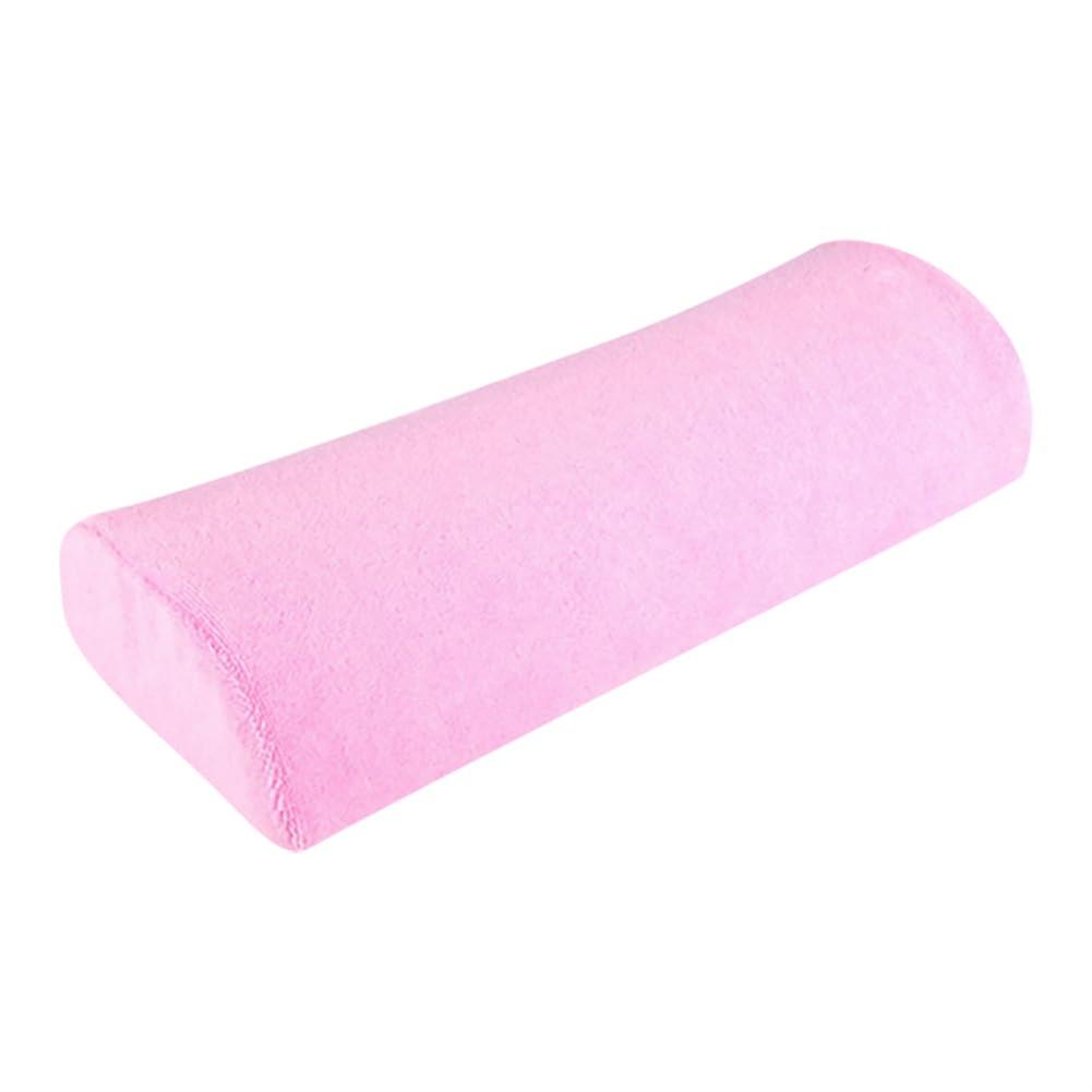Nail Arm Rest Soft Plush Manicure Hand Cushion Ergonomic Support for Salon or Home Pink