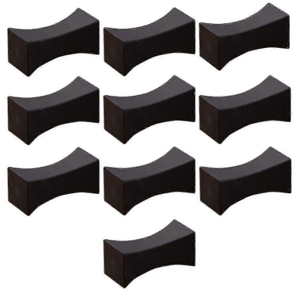 10 Pcs Chopstick Rest Stands Matte Couverts Stand Acier inoxydable Chopstick Holder Noir -z