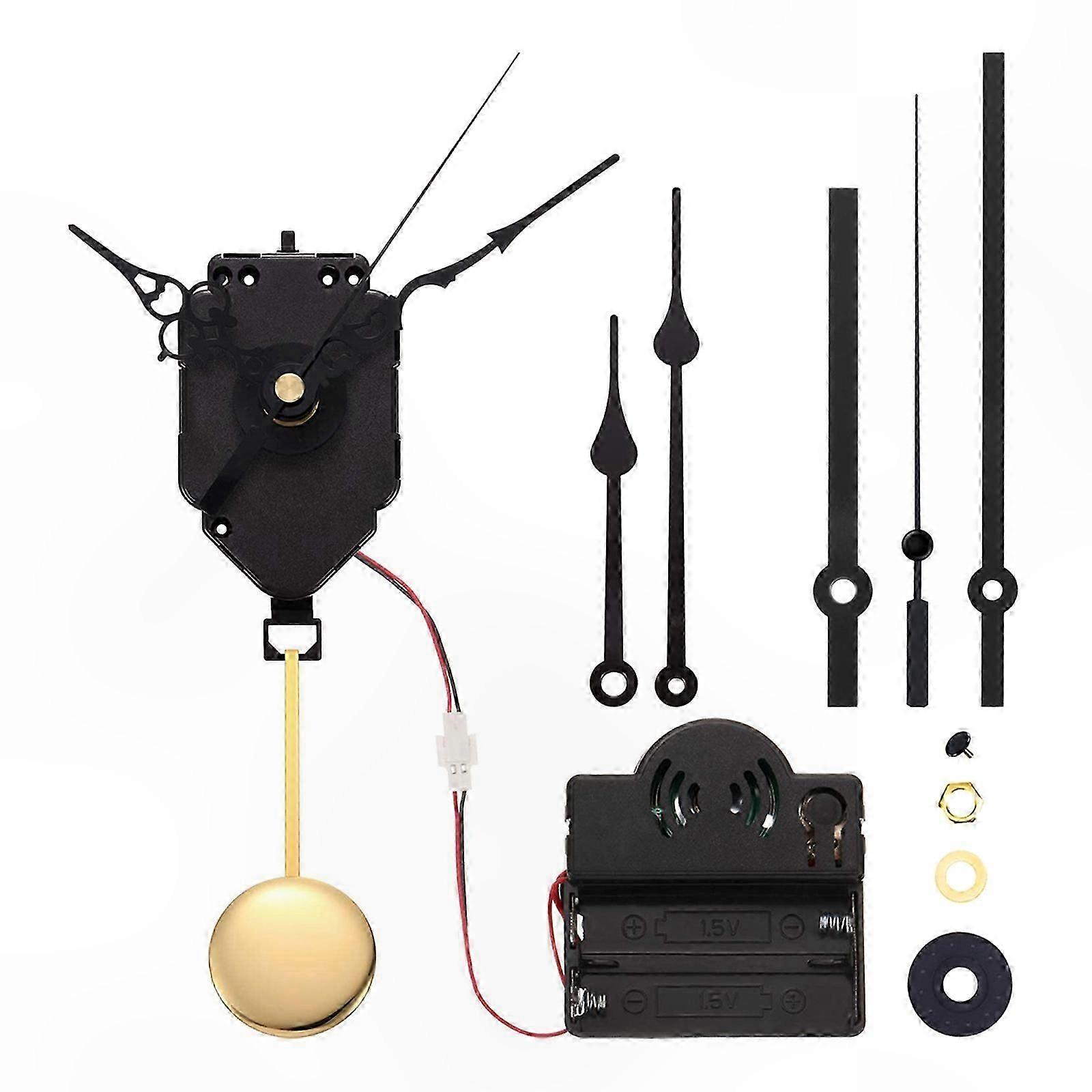 Clock Movement Kit with Pendulum and Hands for Chime Music Box Completer Set
