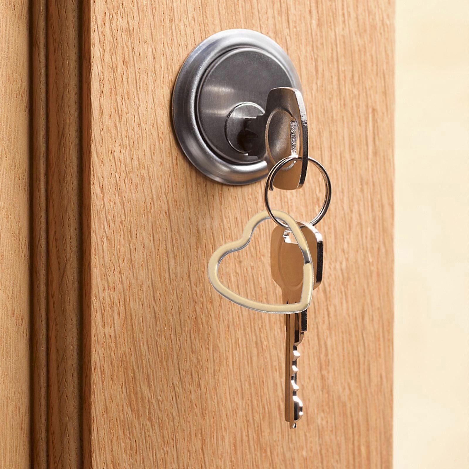 Iron Heart Shape Split Key Rings Portable Key Ring for DIY 30Pcs