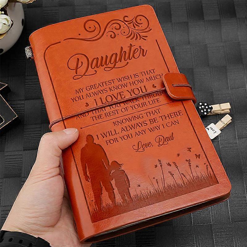 Vintage Leather Diary Book Handmade Journal Notebook Diary Hand Account to My Granddaughter Schedule Notepad Stationery