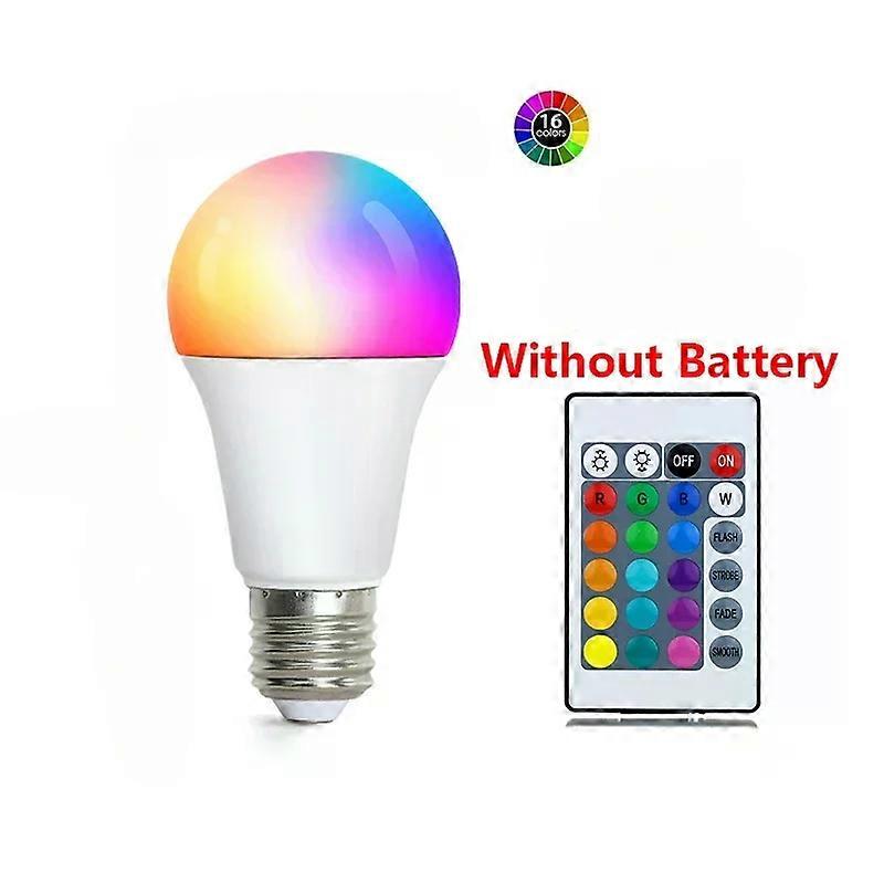 NEW 16 Colors RGB Bulb LED Multicolor Bulb E27 Base 220V Household Lighting Dimmable 24 Key Remote Control Atmosphere Neon Light