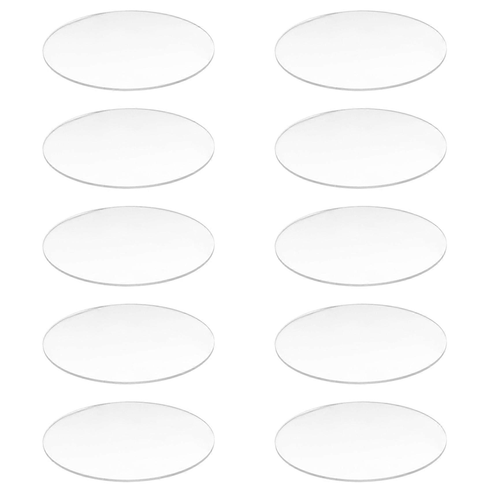 10X Transparent 3mm Thick Mirror Acrylic Round Disc Diameter:85mm