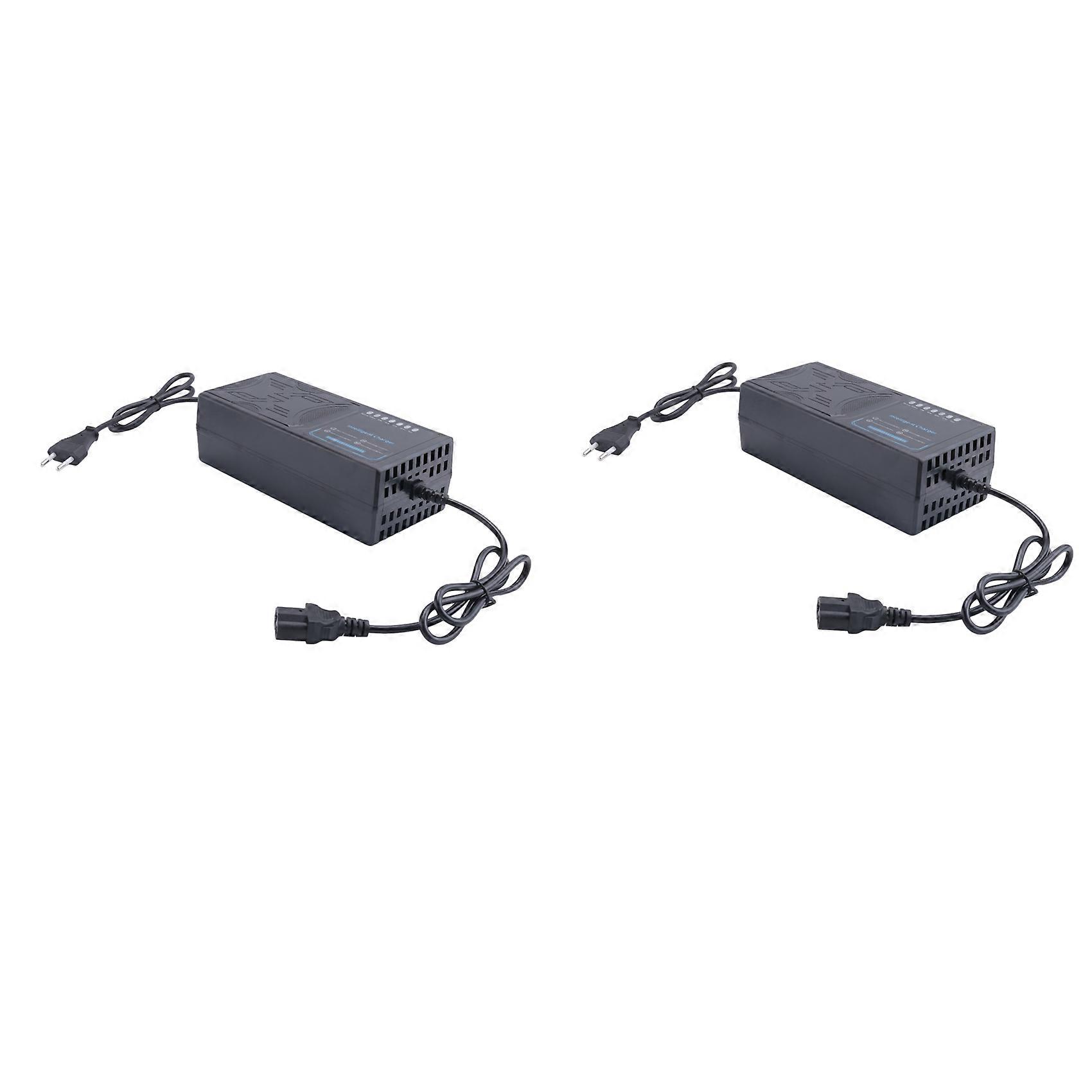 2X 72V 20AH Electric Vehicle Charger 7 Light Display Power Display Current Leakage Protection/Full Pulse EU Plug