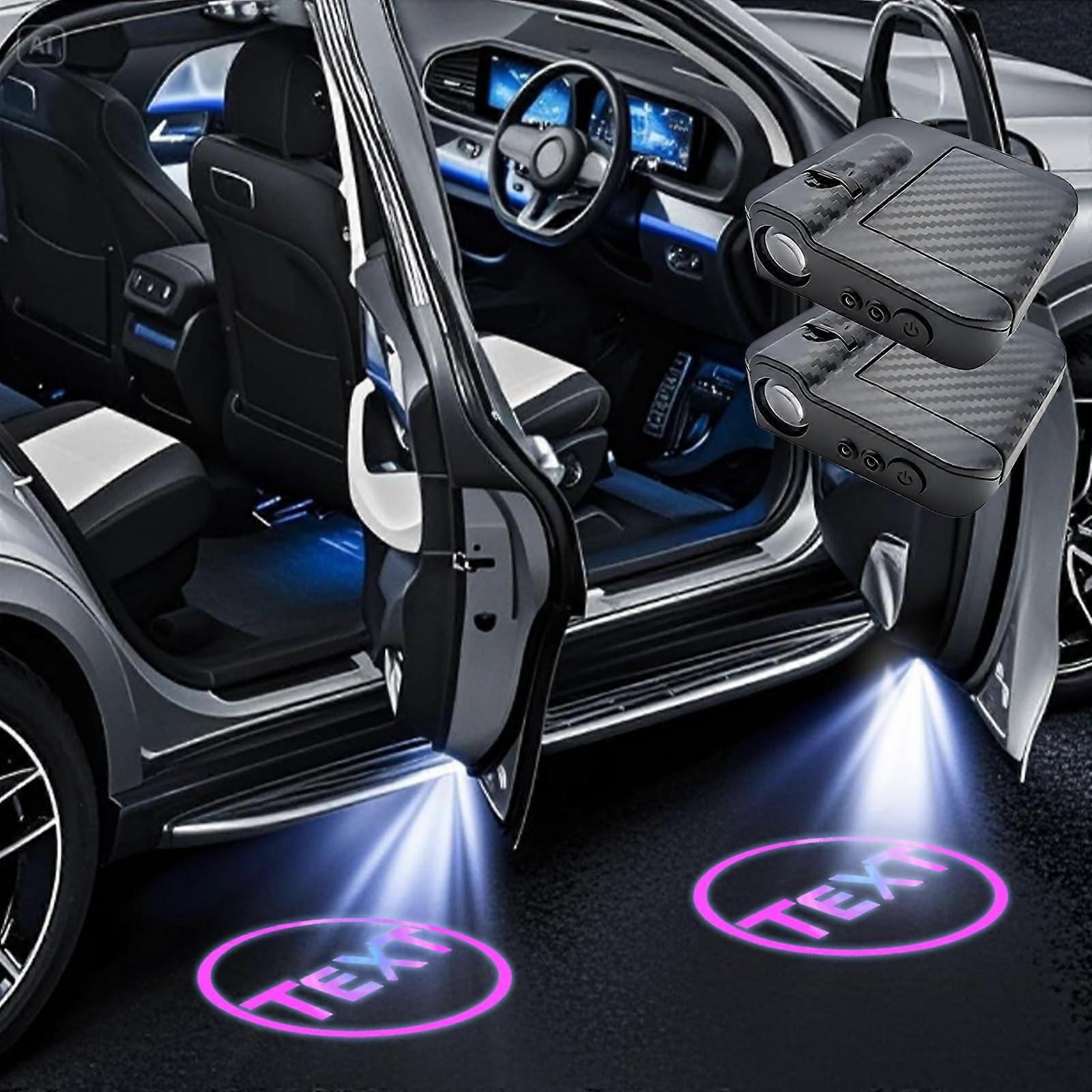 2Pcs Custom Car Door Lights with   Projection, HD LED Welcome Courtesy Lights