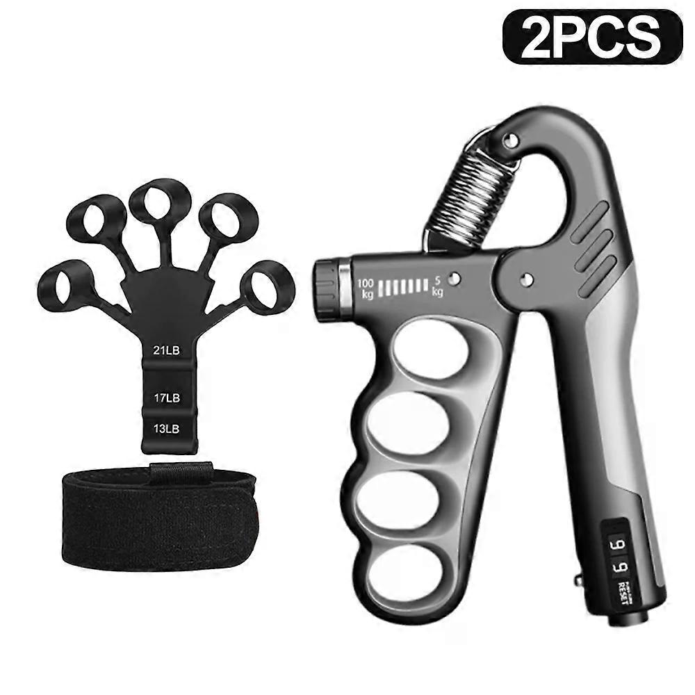 5-100Kg Adjcomtable Finger And Forearm Strengthening Kit - Improve Grip Strength And Flexibility With Resistance Hand Grippers