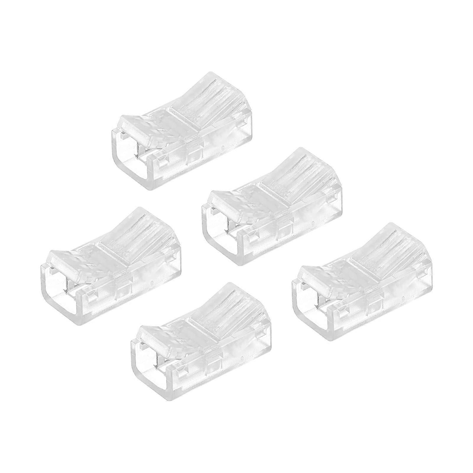 8mm COB LED Strip to Wire Connector, Solderless Adapter Extension Connection for Density LED Strips, 5Pack