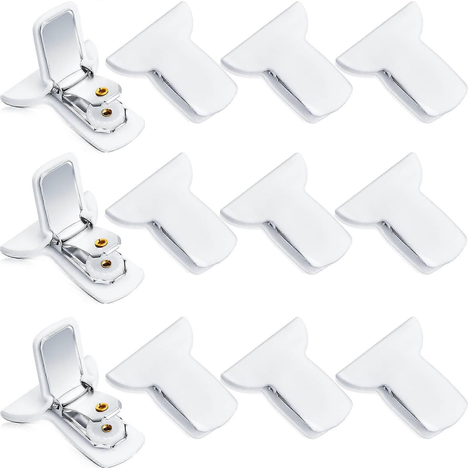 12 Padded White Duvet Clips Comforter Fasteners to Secure Bedding and Prevent Shifting