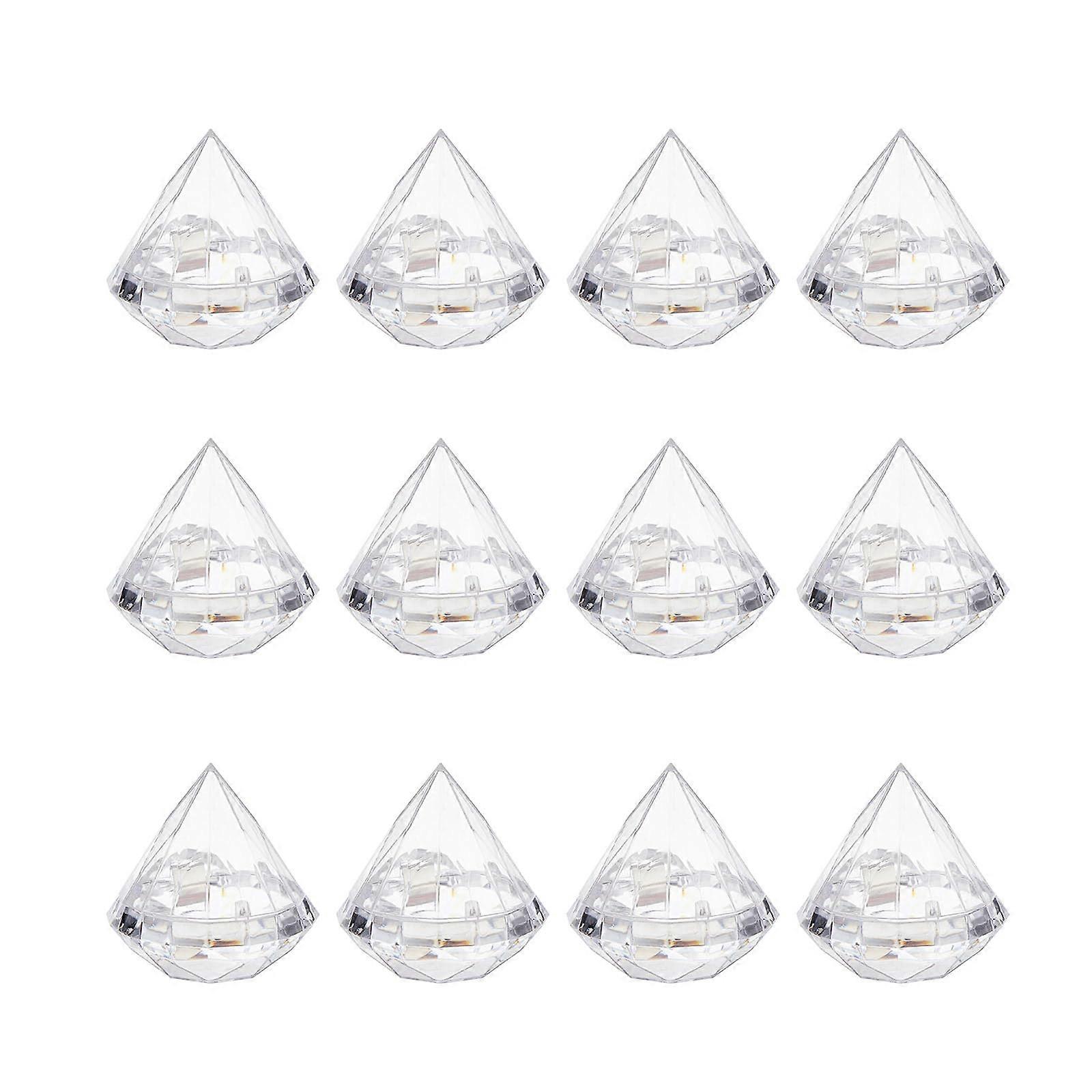 Set of 10 Diamond Candy Boxes with Lids Elegant Wedding Favor Boxes for Party and Bridal Shower