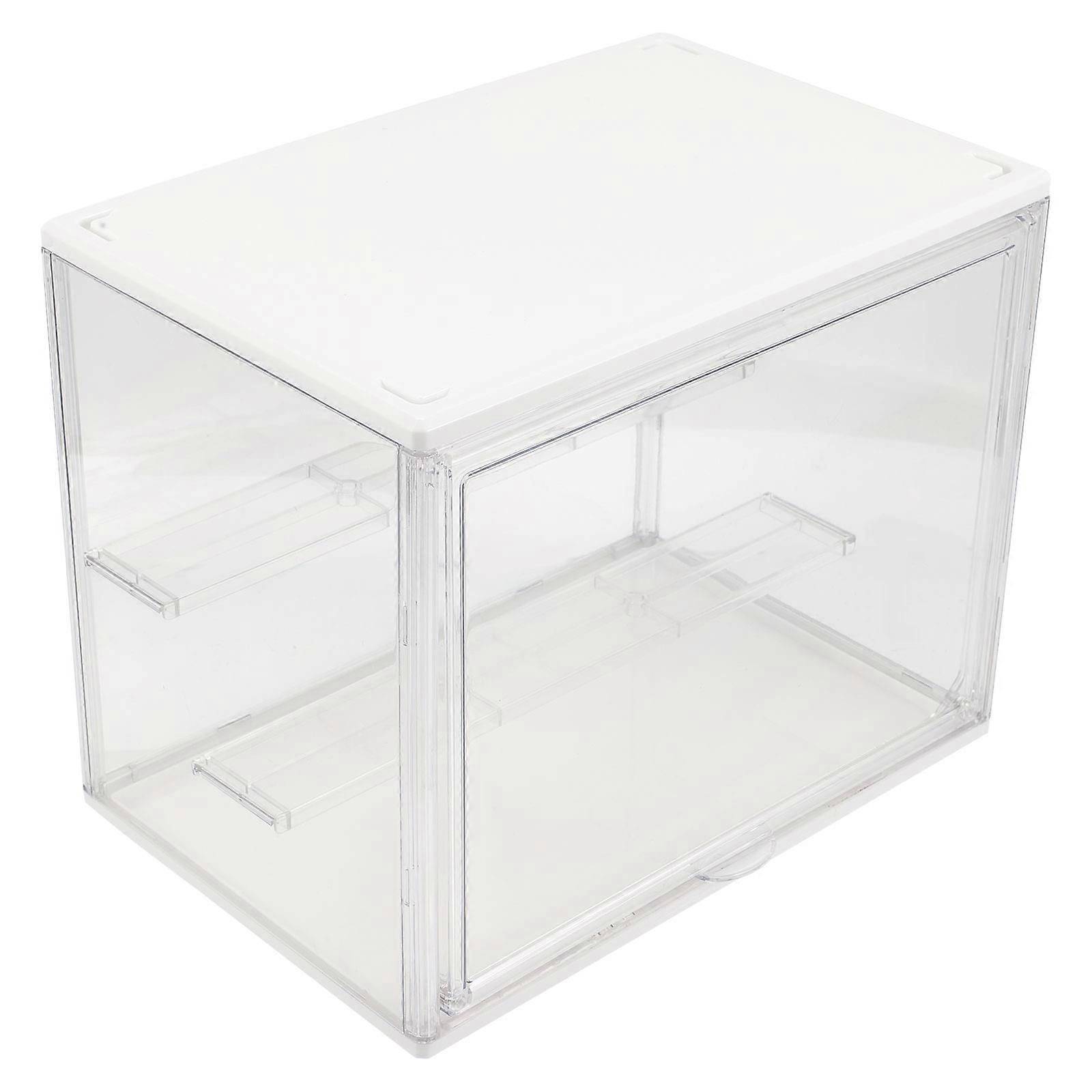 Collection Boxes Acrylic Storage Box for Storage Use 2Pcs White Transparent