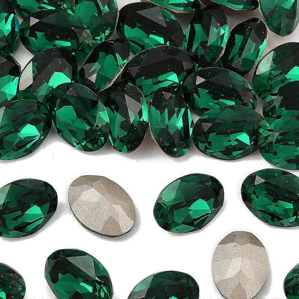 Preciosaeg MAXIMA Fancy Stones Czech 435 12 601 Oval Dura Foiling 50730 Emerald 14x10mm