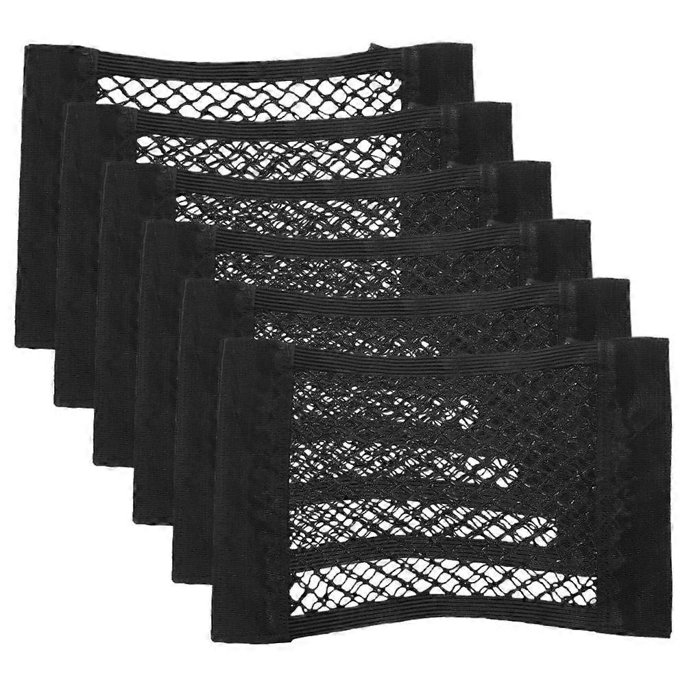 Universal Cargo Net for Car Trunk Storage with Double Layer Organizer 6Pcs