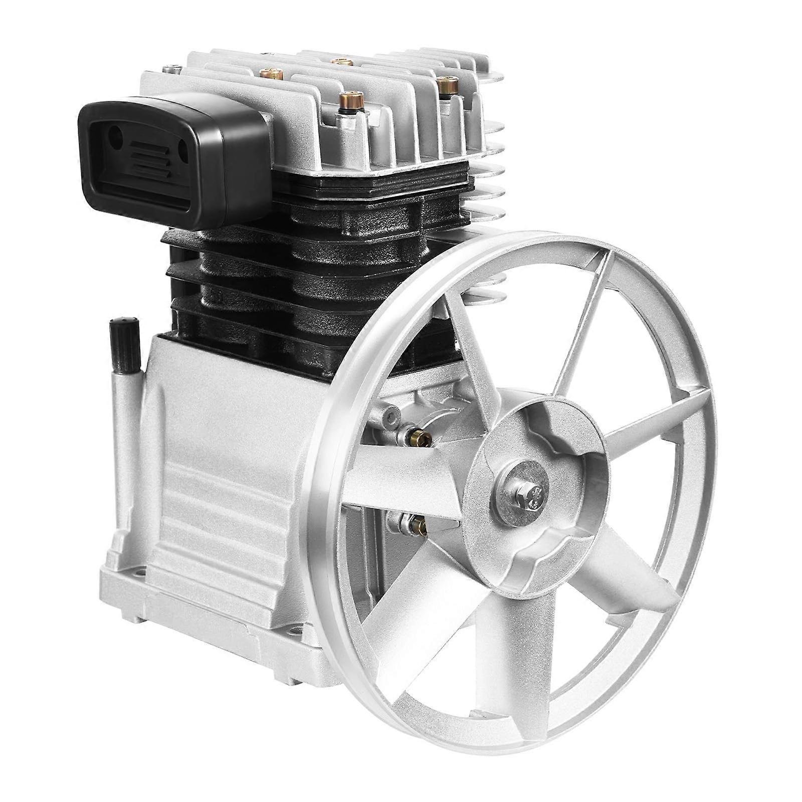3HP Air Compressor Pump Head with  Airflow Output, Noise Reduction, Aluminum Single Stage Design