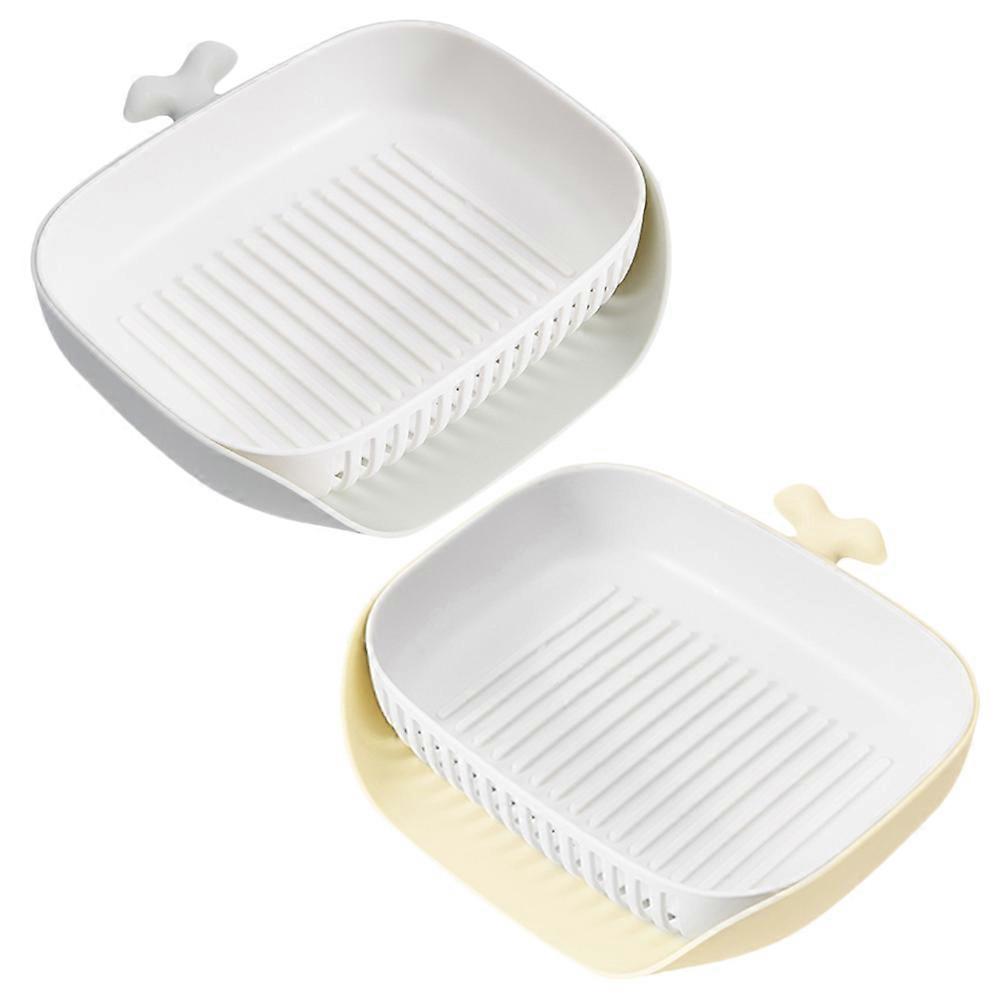 2Pcs Whale Soap Holder with Draining Function for Bathroom Countertop