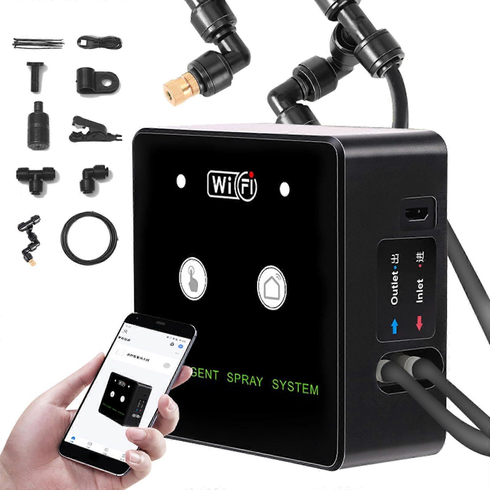 WiFi Controlled Reptile Misting System with Timer, 360° Adjustable Nozzle Terrarium Fogger