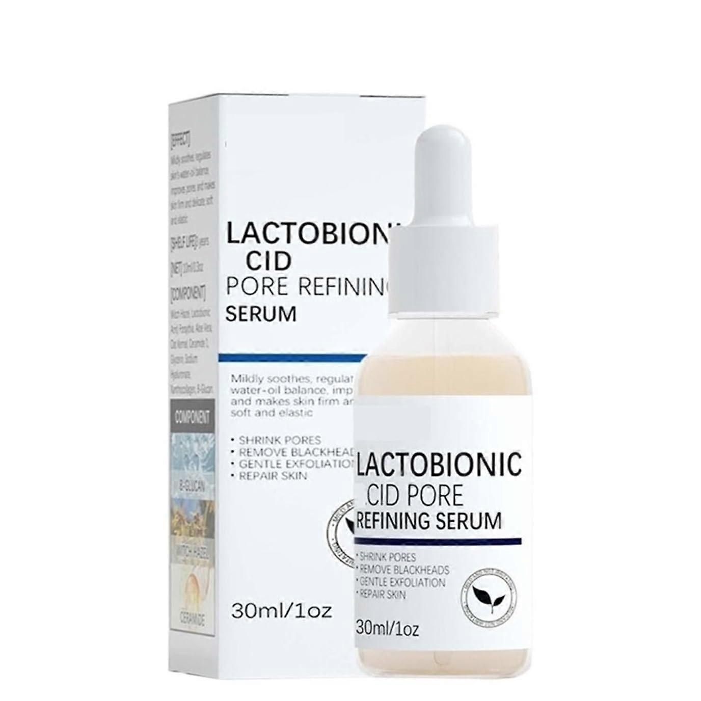 Lactobionic Acid Pore Refining Serum with Gentle Exfoliation and Deep Hydration for Smooth Skin