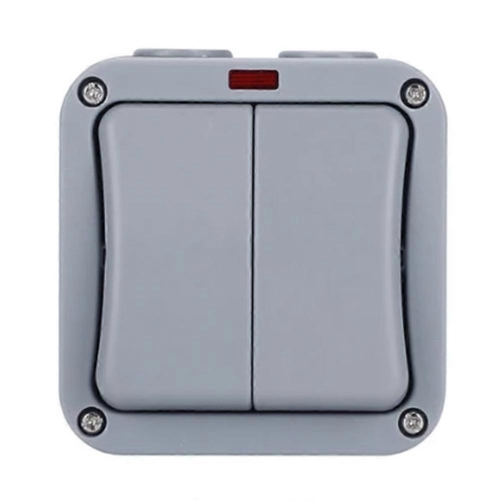 IP66 Wall Electrical Switch 220V Light on Off Security Button (B)