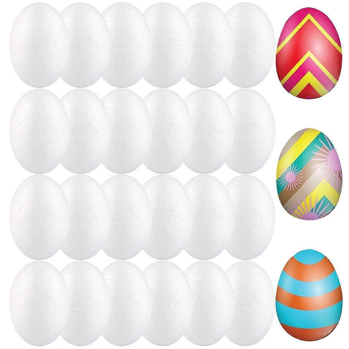 50pcs 6cm Durafoam Eggs Diy Easter Egg Crafts Multi-Function Painting Supply
